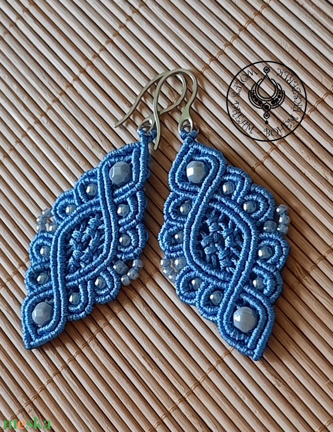 Mikromakramé fülbevaló - ékszer - fülbevaló - lógó fülbevaló - Meska.hu Mikromakramé fülbevaló - ékszer - fülbevaló - lógó fülbevaló - Meska.hu