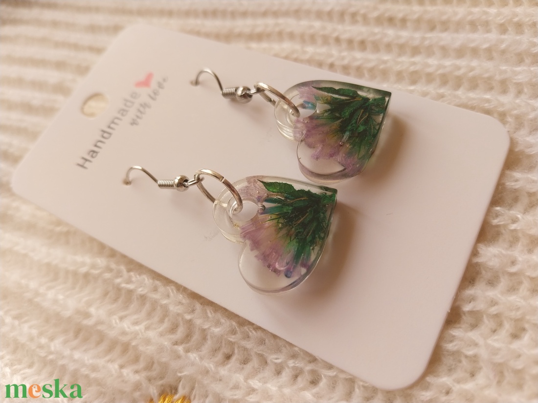 Műgyanta szív fülbevaló - Sóvirág - ékszer - fülbevaló - lógó fülbevaló - Meska.hu Műgyanta szív fülbevaló - Sóvirág - ékszer - fülbevaló - lógó fülbevaló - Meska.hu