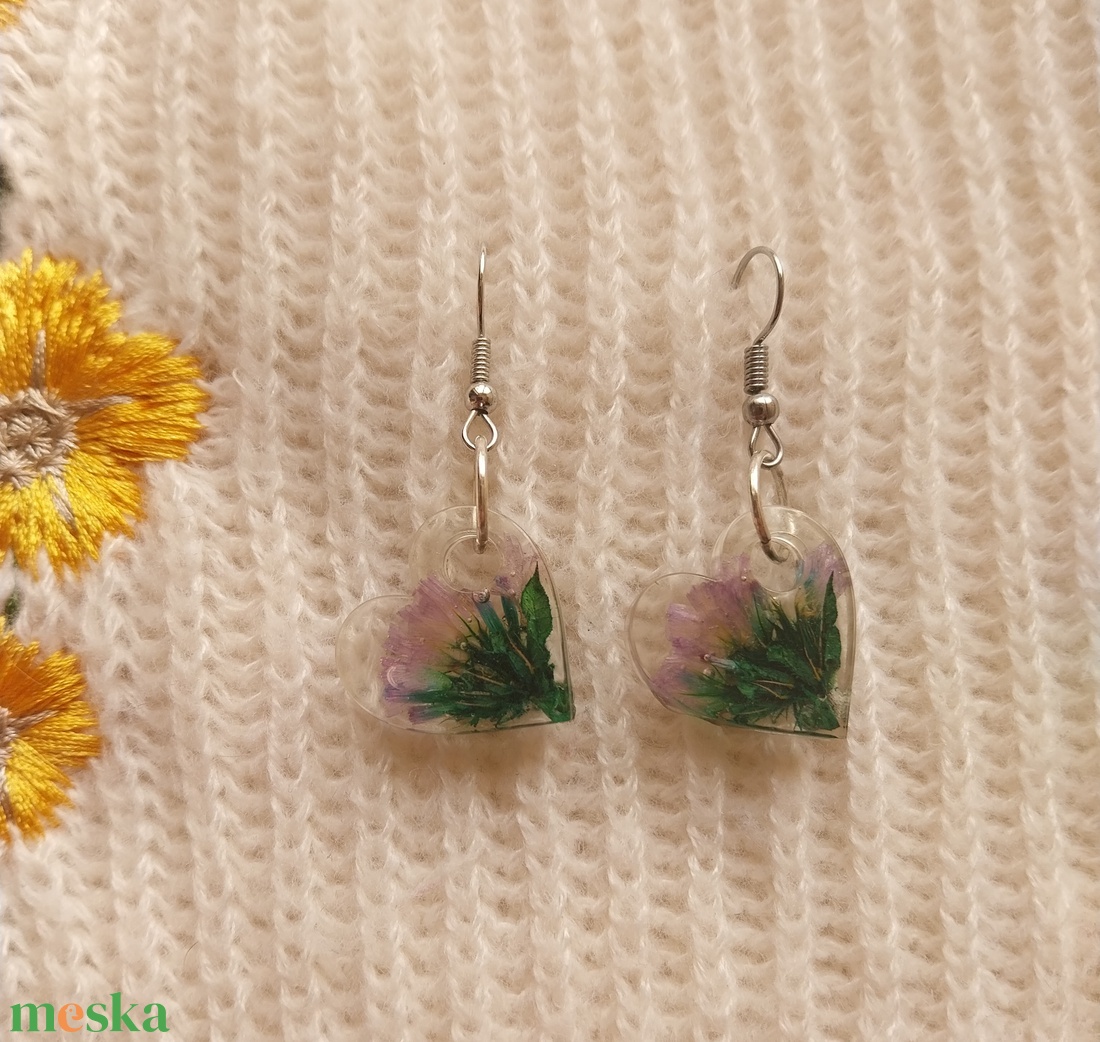 Műgyanta szív fülbevaló - Sóvirág - ékszer - fülbevaló - lógó fülbevaló - Meska.hu Műgyanta szív fülbevaló - Sóvirág - ékszer - fülbevaló - lógó fülbevaló - Meska.hu