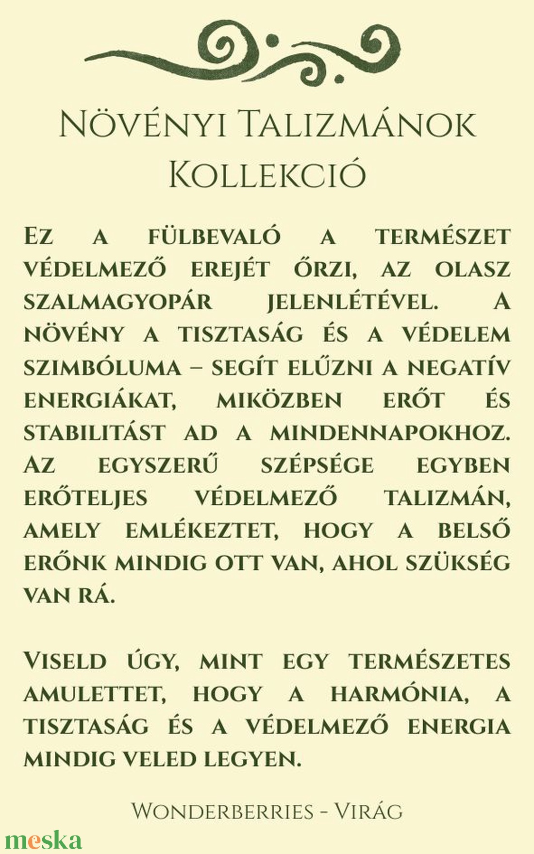 Olasz Szalmagyopár fülbevaló - Növényi Talizmánok Kollekció - ékszer - fülbevaló - lógó fülbevaló - Meska.hu Olasz Szalmagyopár fülbevaló - Növényi Talizmánok Kollekció - ékszer - fülbevaló - lógó fülbevaló - Meska.hu