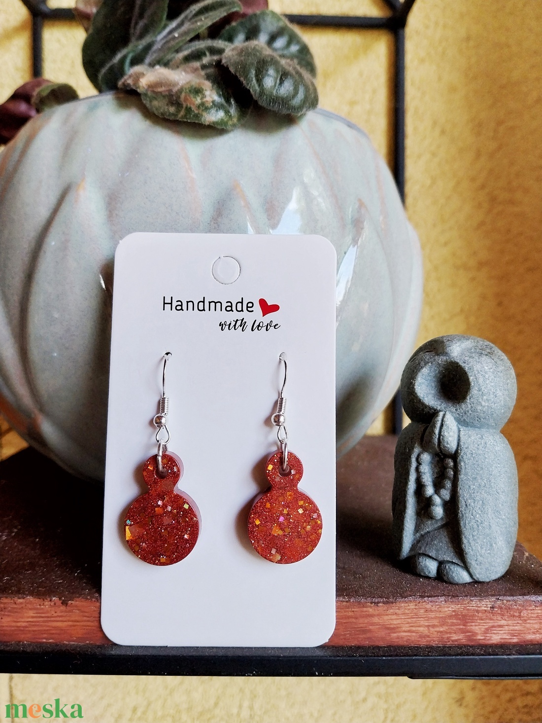 Vörös Izzó Fülbevaló - Moon Garden Kollekció - ékszer - fülbevaló - lógó fülbevaló - Meska.hu Vörös Izzó Fülbevaló - Moon Garden Kollekció - ékszer - fülbevaló - lógó fülbevaló - Meska.hu