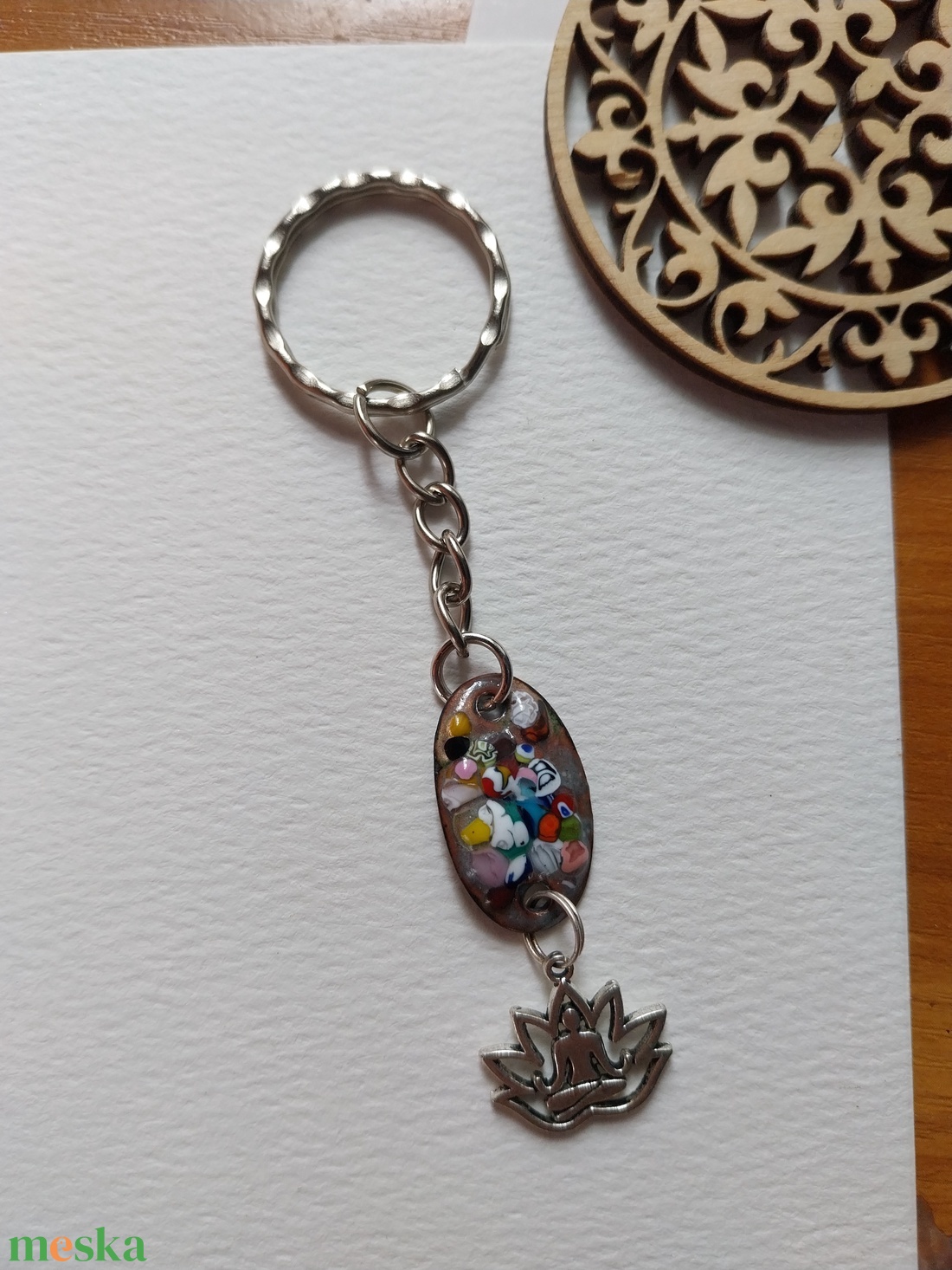 Jógi Színes Tűzzománc Kulcstartó - táska & tok - kulcstartó & táskadísz - kulcstartó - Meska.hu