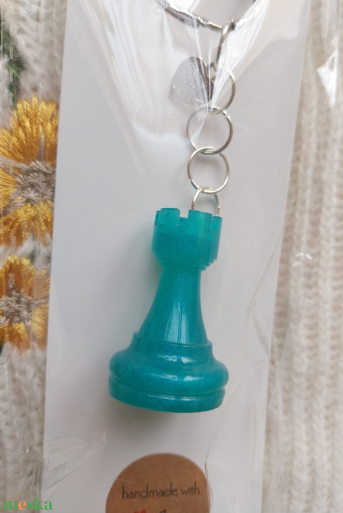 Bástya Sakkfigura Kulcstartó - táska & tok - kulcstartó & táskadísz - kulcstartó - Meska.hu