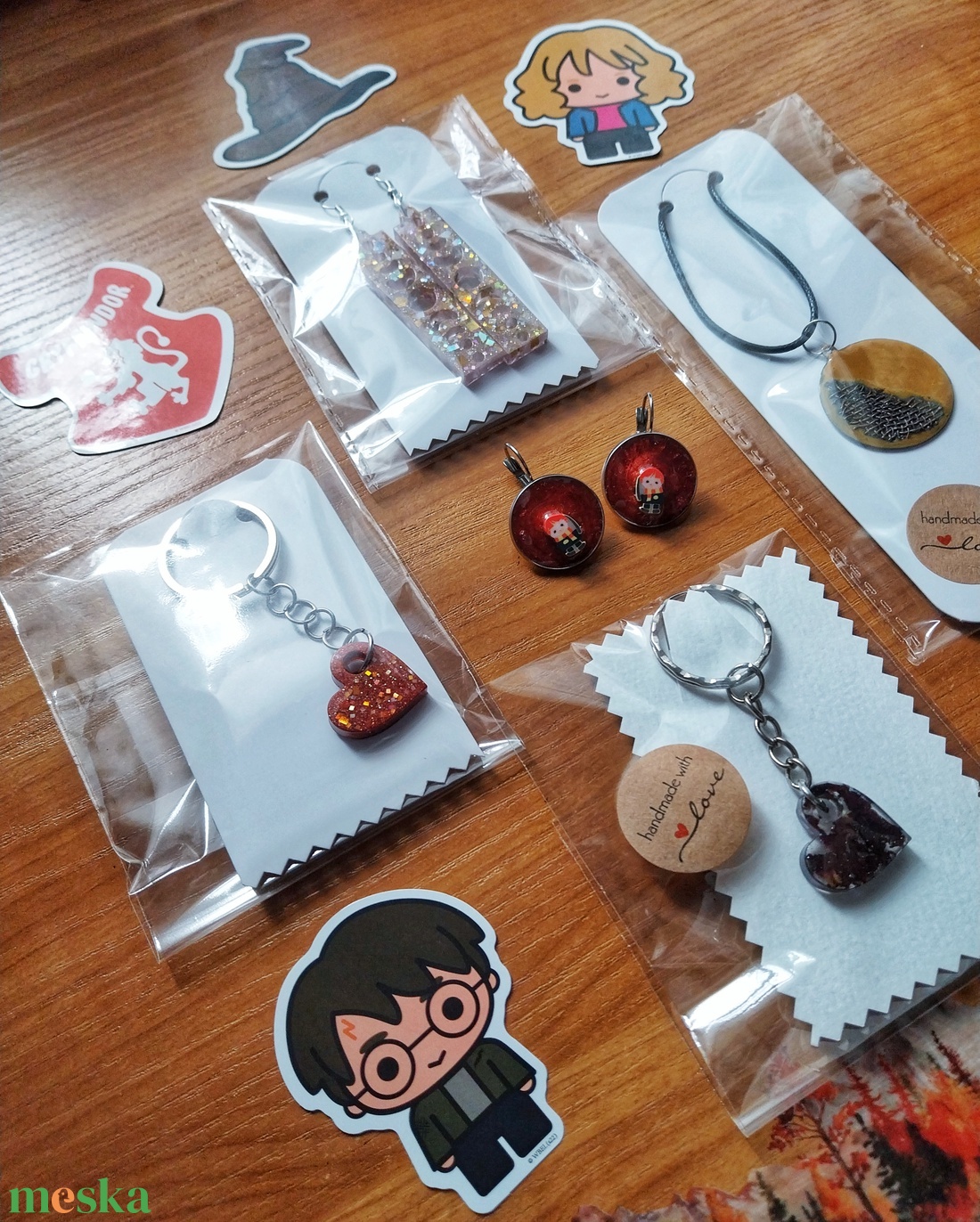 Griffendéles ékszercsomag - Harry Potter - ékszer - ékszerszett - Meska.hu