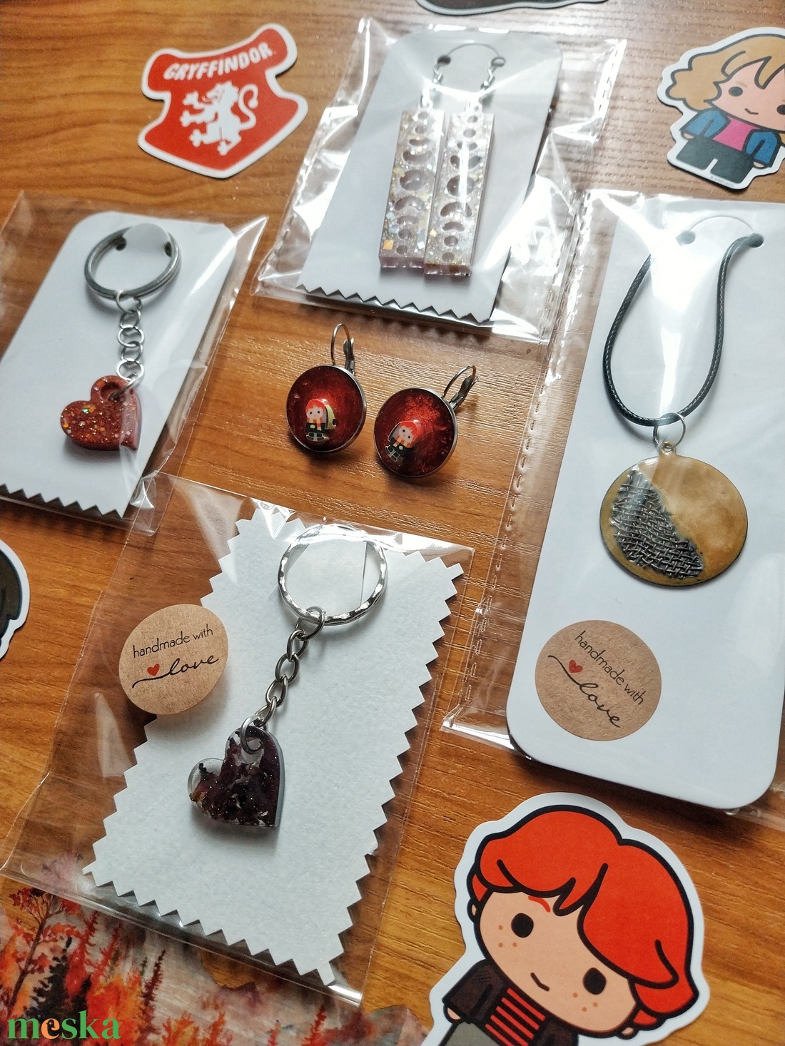 Griffendéles ékszercsomag - Harry Potter - ékszer - ékszerszett - Meska.hu