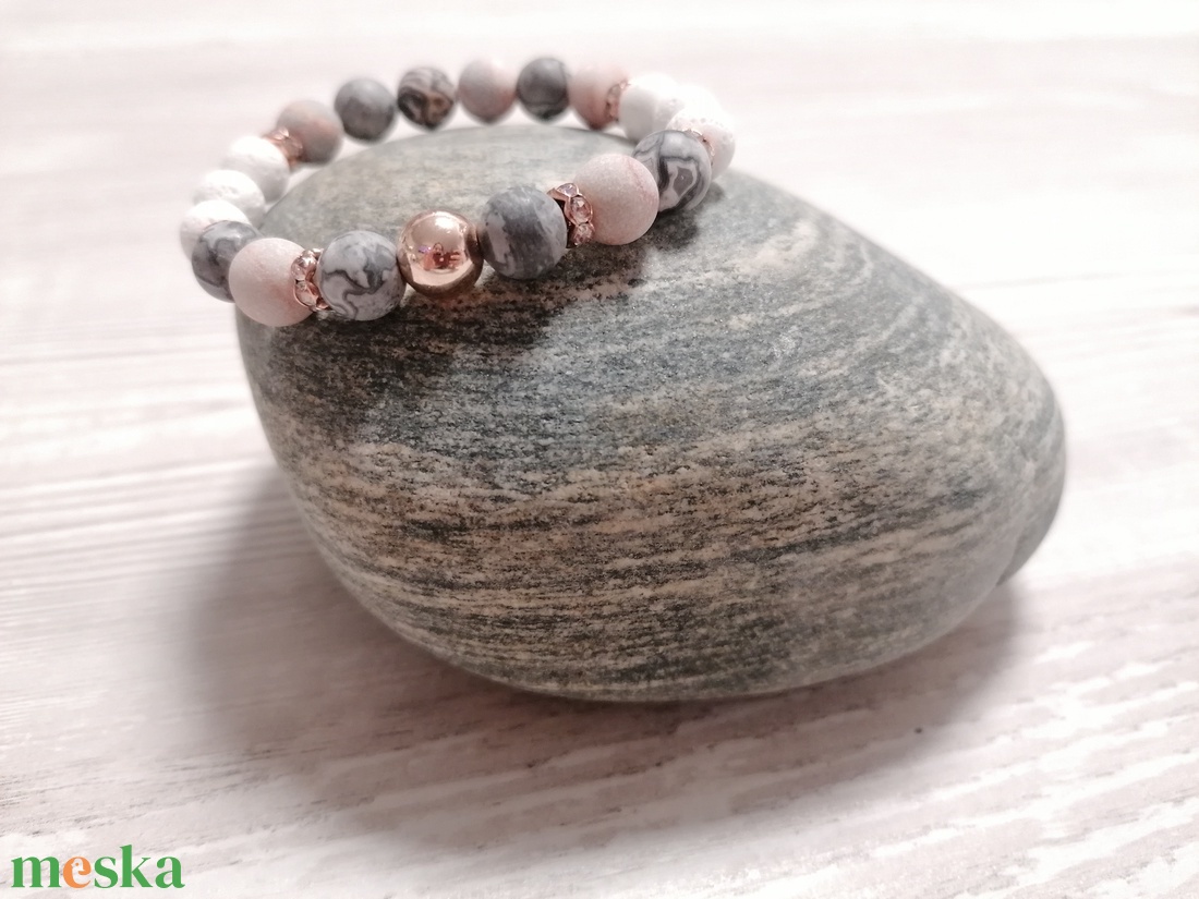 Rosegold Jáspis Női Ásványkarkötő - ékszer - karkötő - ásványkarkötő - Meska.hu Rosegold Jáspis Női Ásványkarkötő - ékszer - karkötő - ásványkarkötő - Meska.hu