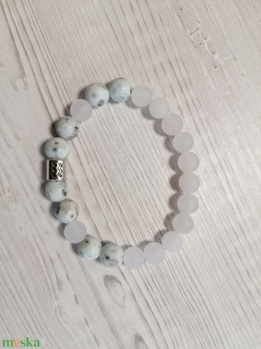 Vízöntő Ásványkarkötő - ékszer - karkötő - ásványkarkötő - Meska.hu