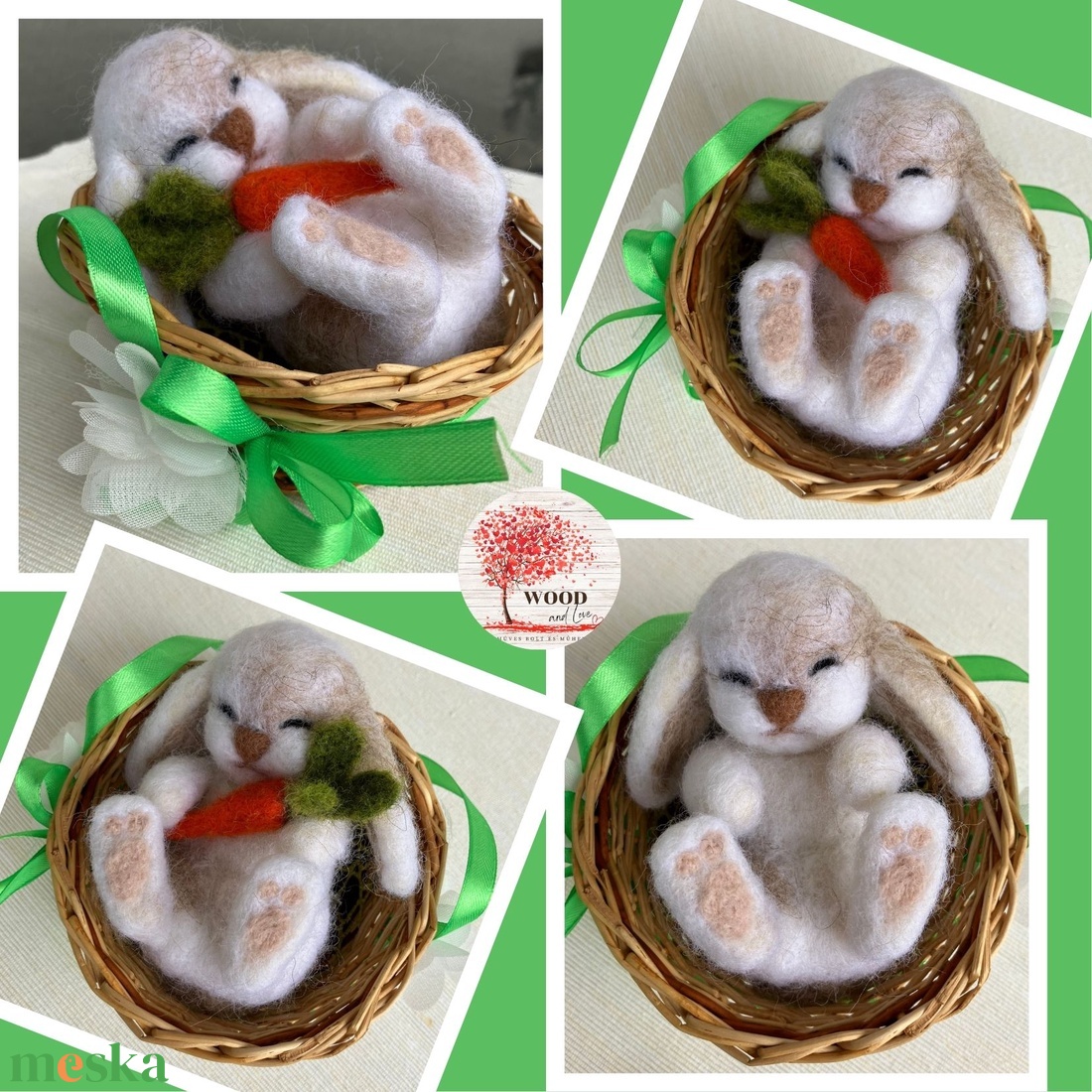 Baba nyuszi kosárhintában - hordozható, ringatható, fellógatható, tűnemezelt - játék & sport - plüssállat & játékfigura - nyuszi - Meska.hu Baba nyuszi kosárhintában - hordozható, ringatható, fellógatható, tűnemezelt - játék & sport - plüssállat & játékfigura - nyuszi - Meska.hu