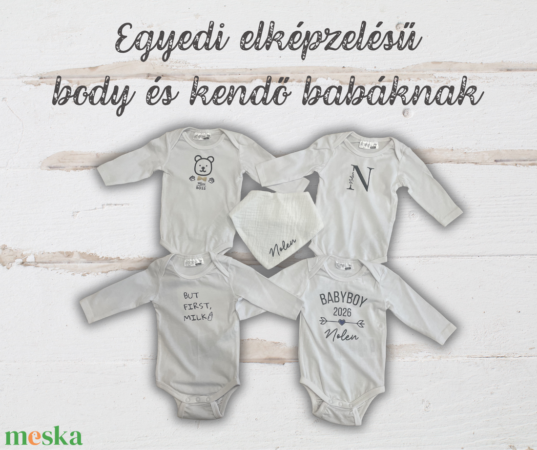 Feliratos Baba Body - baba - mama - babaruházat - baba body - Meska.hu