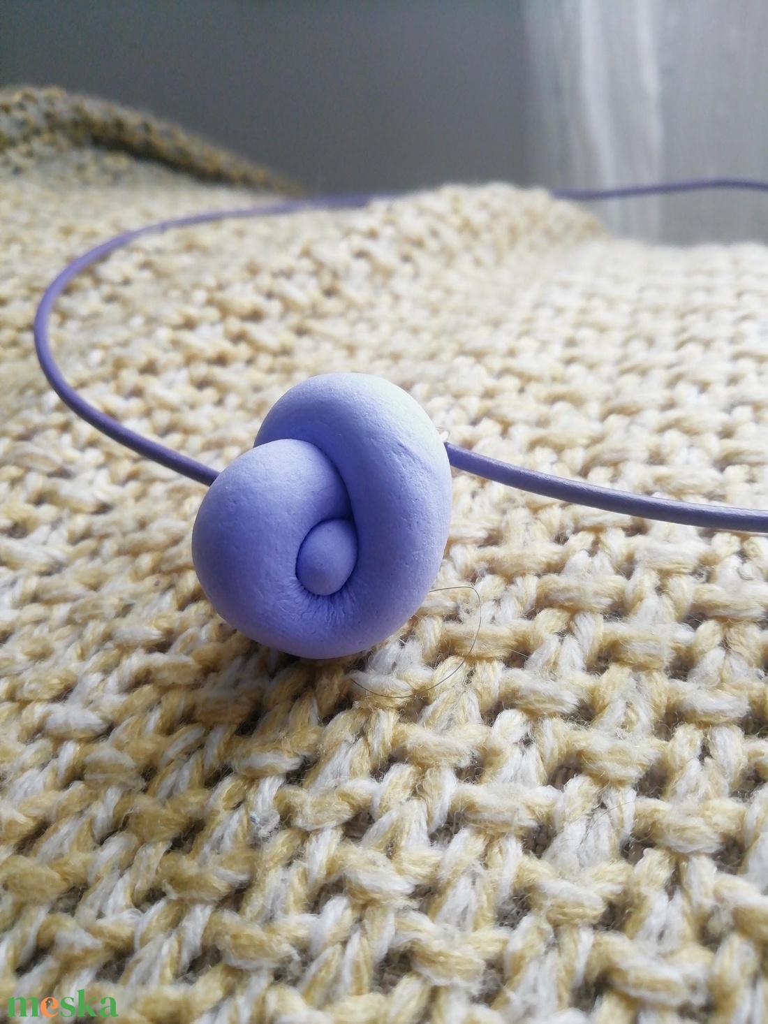 Levendula lila nyaklánc és fülbevaló szett - ékszer - ékszerszett - Meska.hu