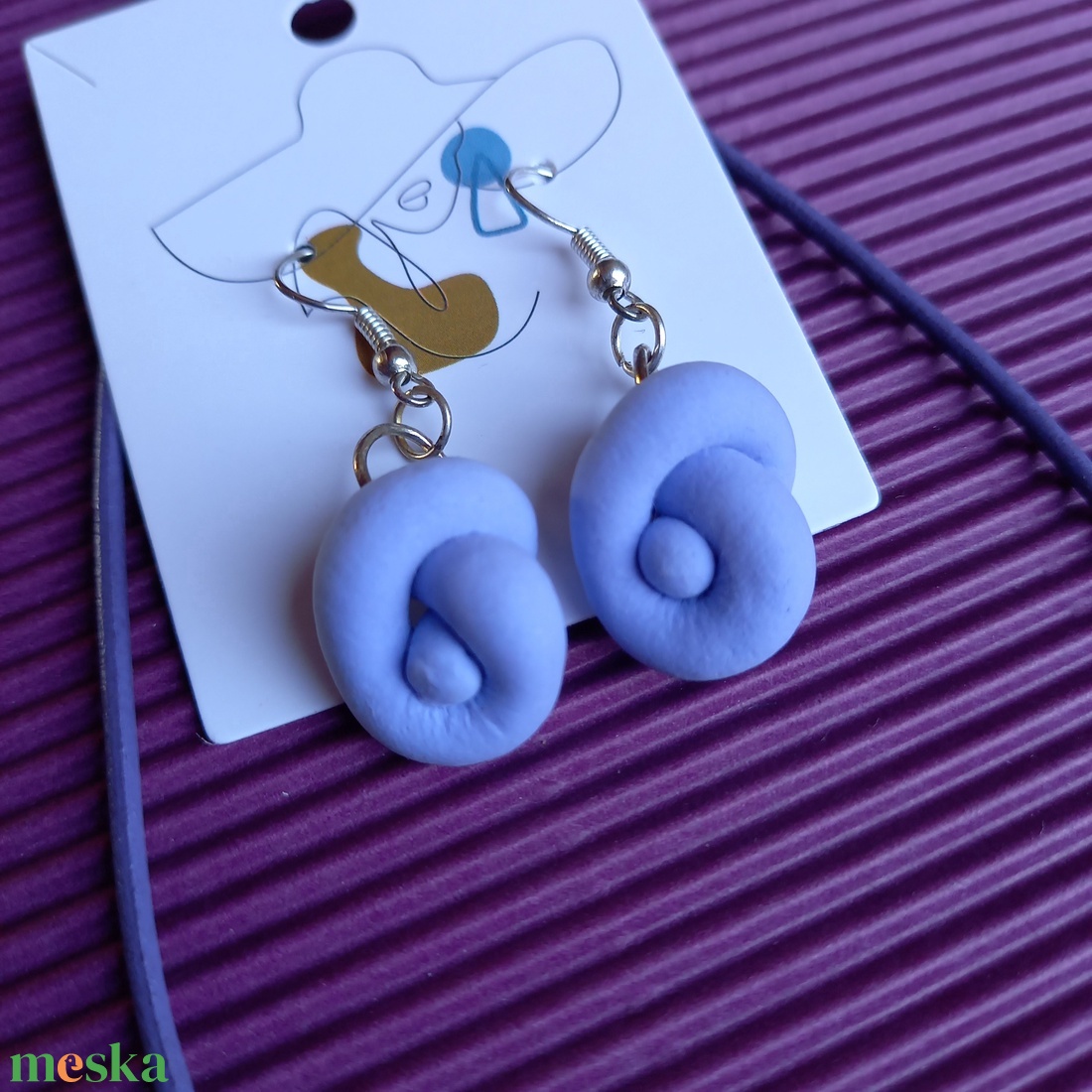 Levendula lila nyaklánc és fülbevaló szett - ékszer - ékszerszett - Meska.hu