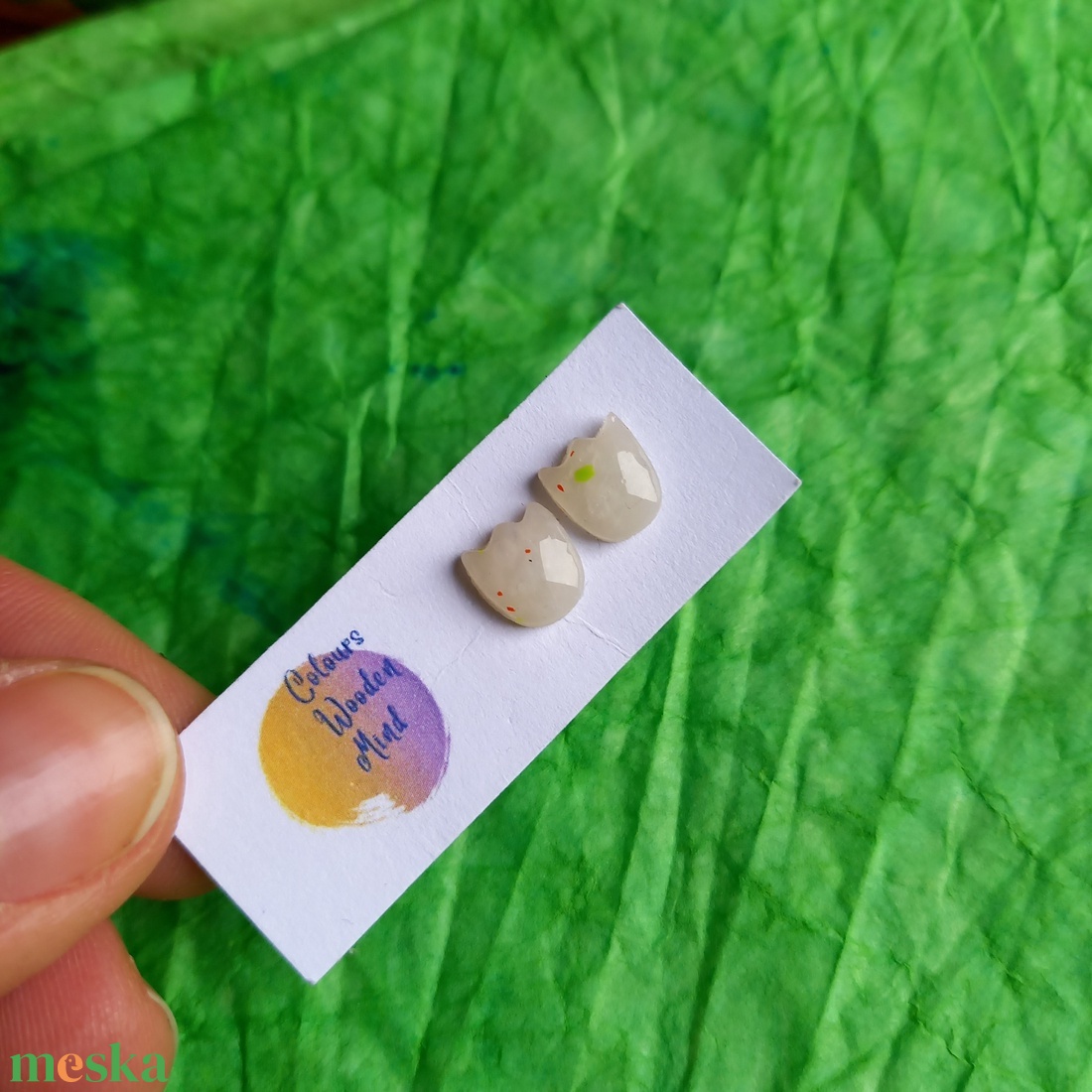 Mini tulipán gyurma fülbevaló - ékszer - fülbevaló - pötty fülbevaló - Meska.hu Mini tulipán gyurma fülbevaló - ékszer - fülbevaló - pötty fülbevaló - Meska.hu