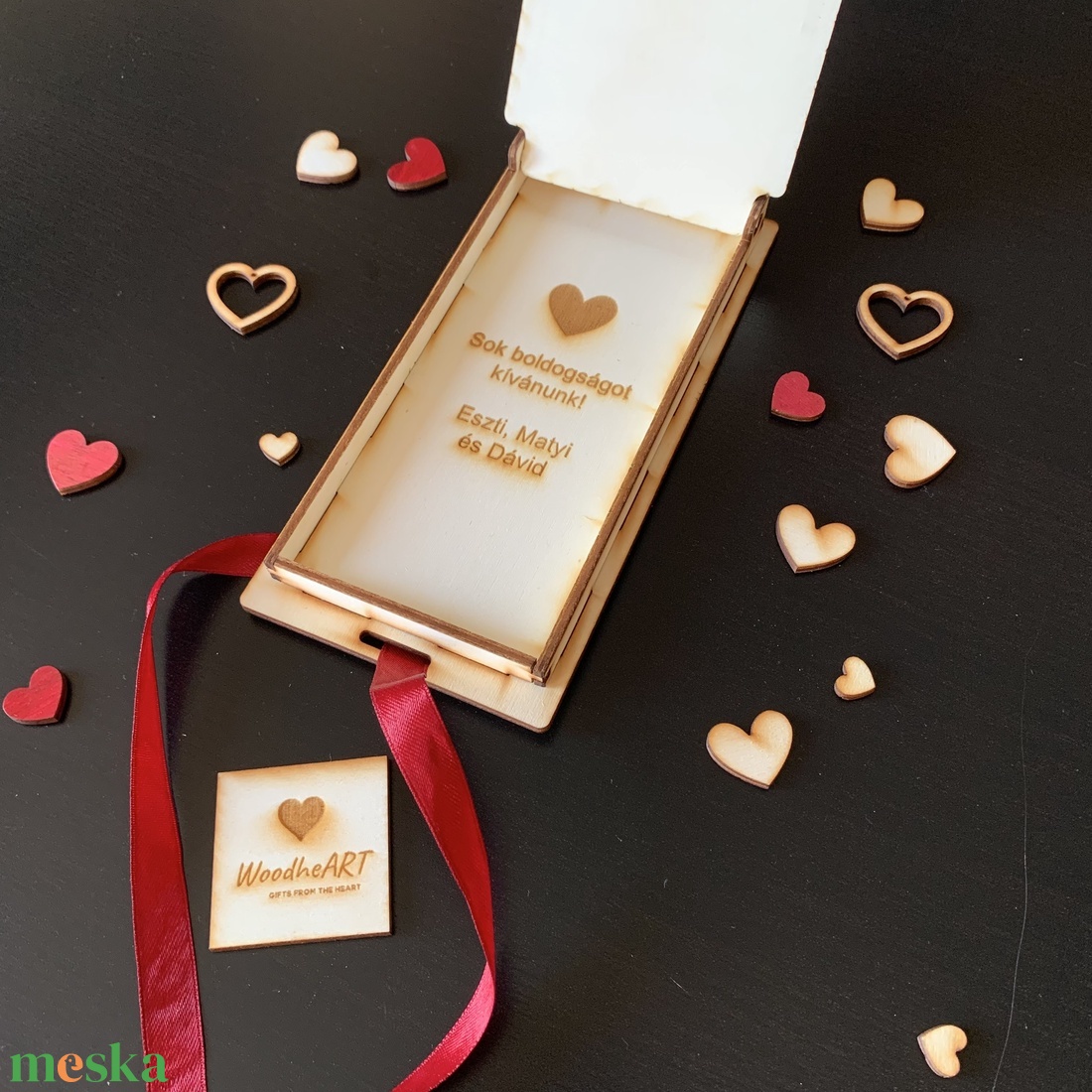 Pénzátadó doboz esküvőre - szív lufik - esküvő - emlék & ajándék - nászajándék - esküvői pénzátadó doboz - Meska.hu