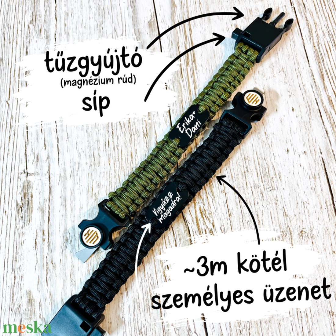 Paracord karkötő ajándékdobozzal - ékszer - karkötő - fonott karkötő - Meska.hu