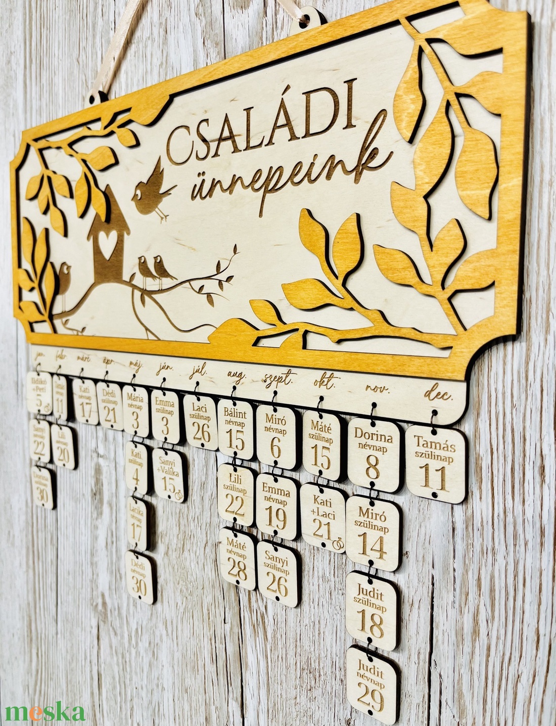 Családi öröknaptár - családi ünnepeink - otthon & életmód - dekoráció - fali és függő dekoráció - falinaptár & öröknaptár - Meska.hu
