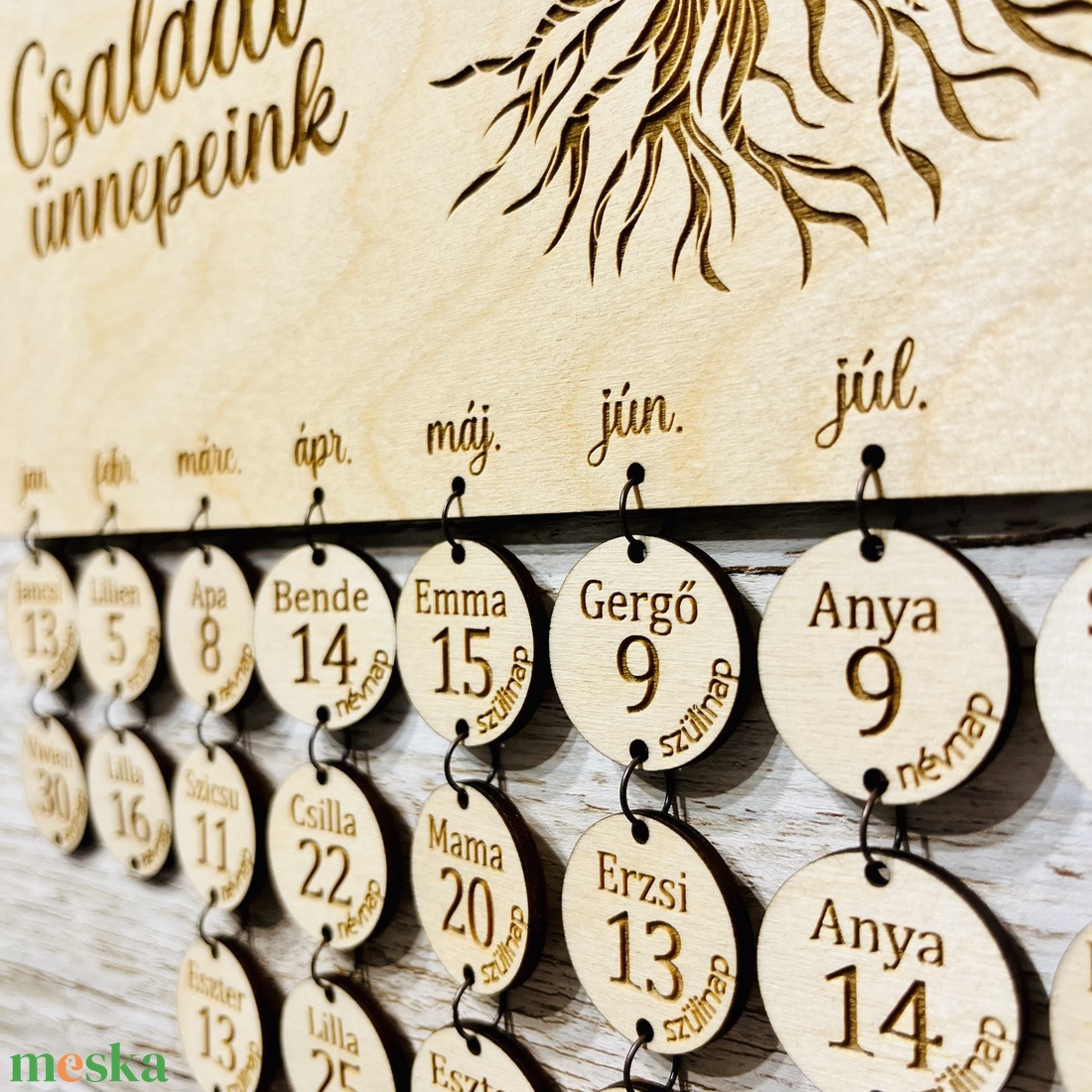 Családi öröknaptár - idézettel - otthon & életmód - dekoráció - fali és függő dekoráció - falinaptár & öröknaptár - Meska.hu