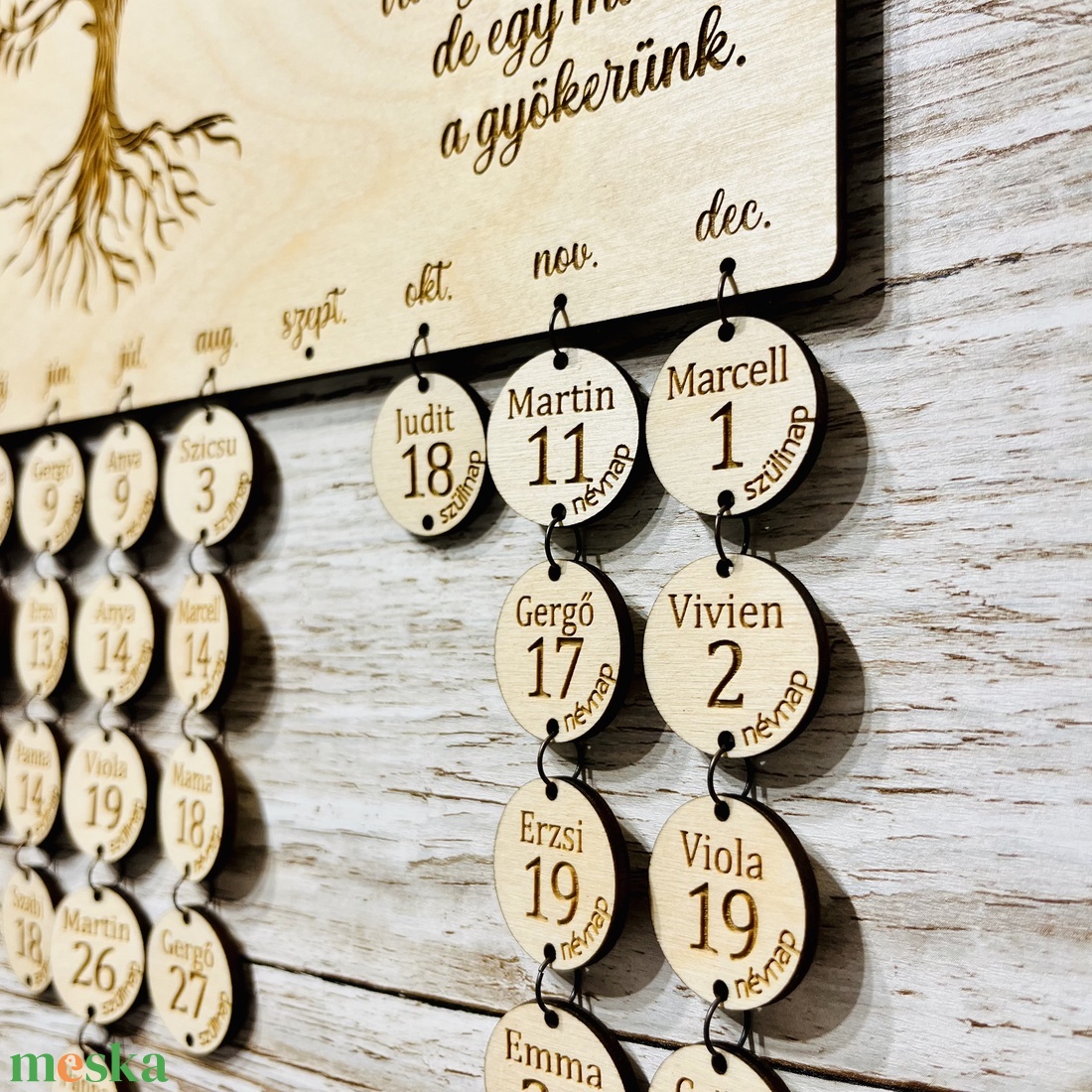 Családi öröknaptár - idézettel - otthon & életmód - dekoráció - fali és függő dekoráció - falinaptár & öröknaptár - Meska.hu