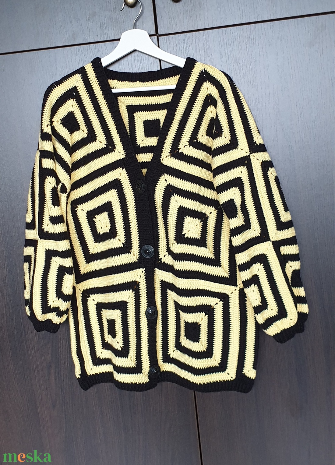 Horgolt  méhecske kardigán - ruha & divat - női ruha - kardigánok - Meska.hu