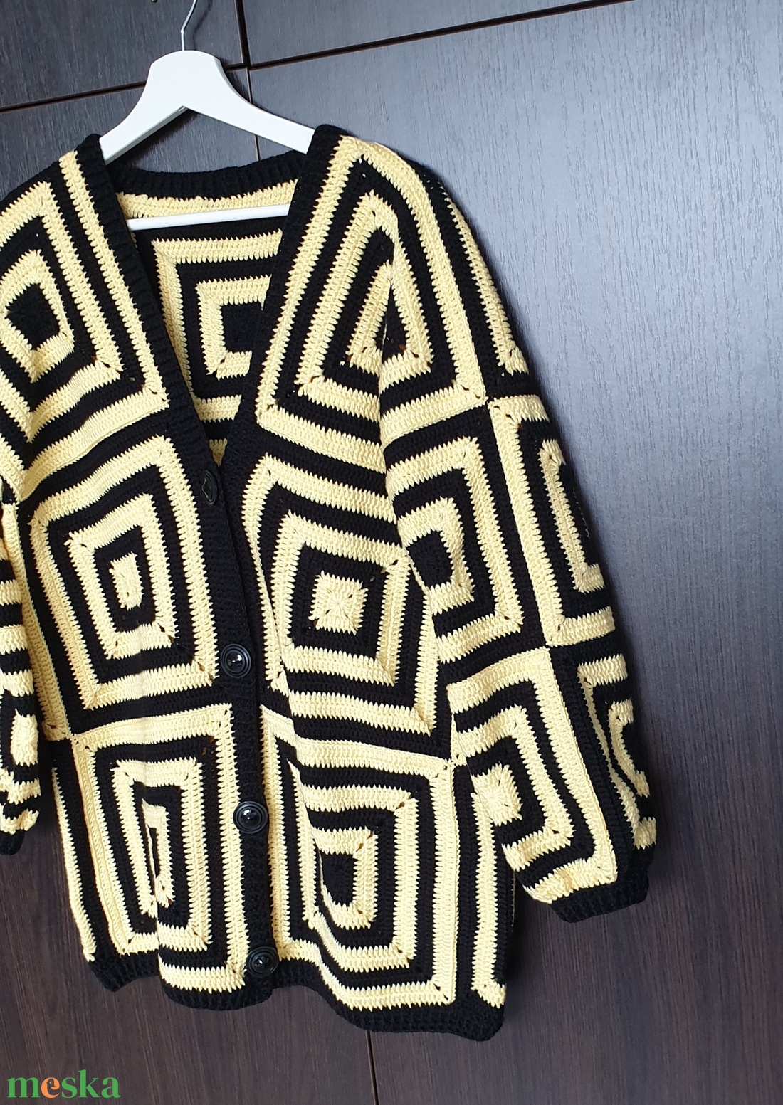 Horgolt  méhecske kardigán - ruha & divat - női ruha - kardigánok - Meska.hu