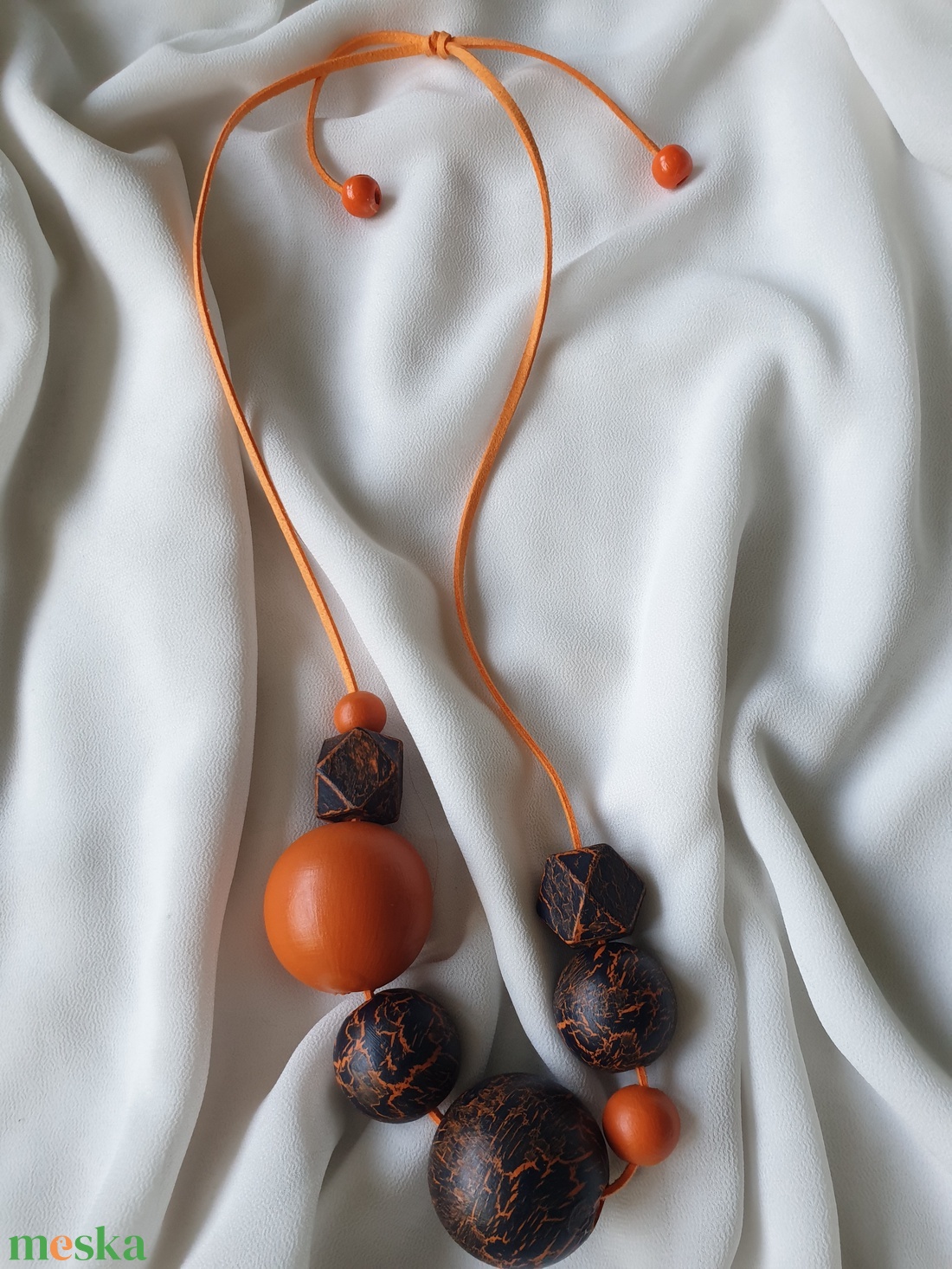 VULKÁN fa design nyaklánc - ékszer - nyaklánc - statement nyaklánc - Meska.hu