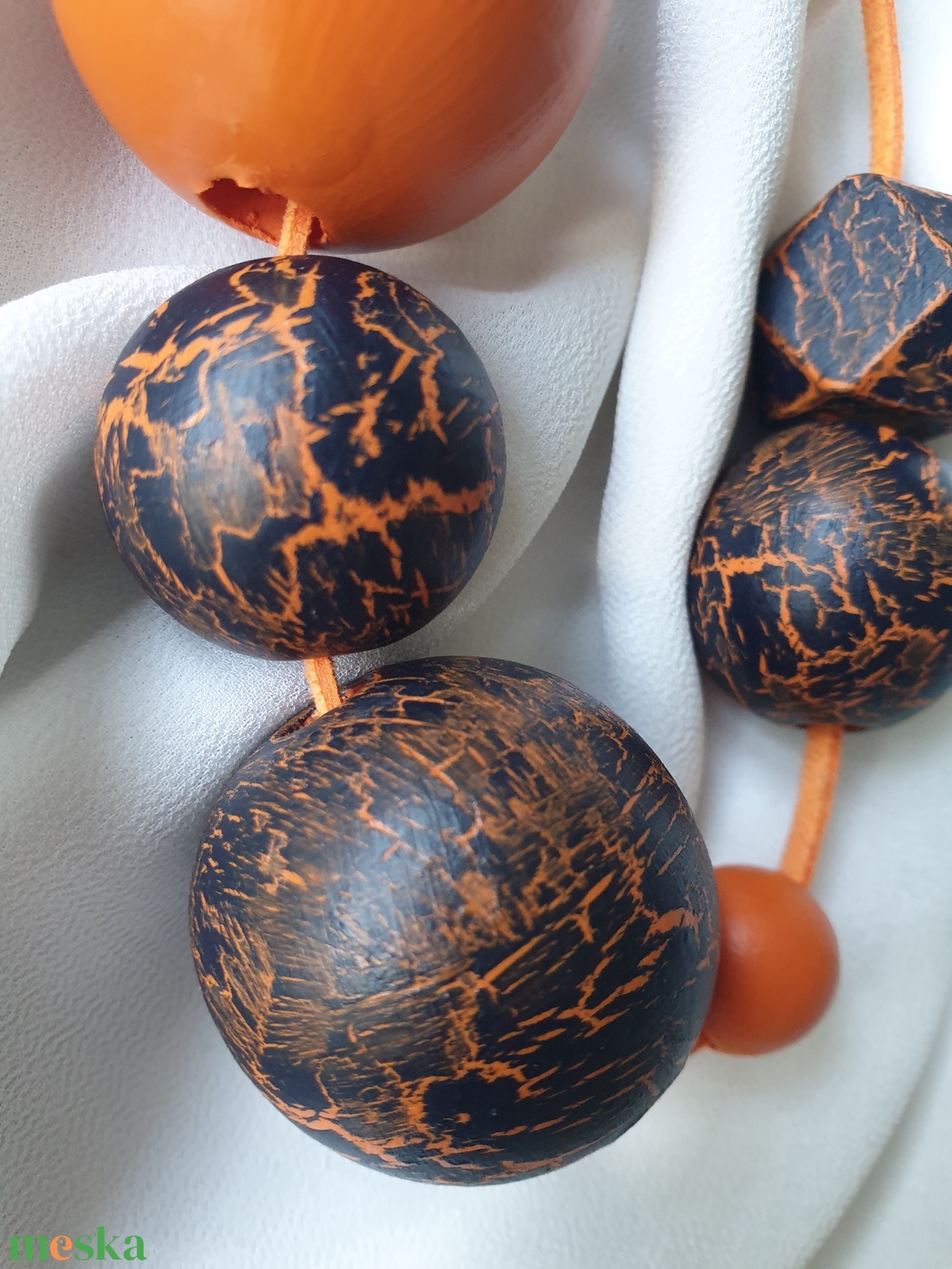 VULKÁN fa design nyaklánc - ékszer - nyaklánc - statement nyaklánc - Meska.hu