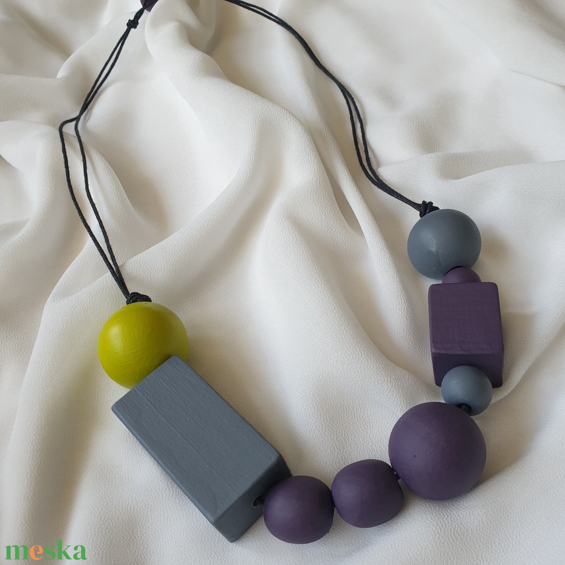 Geoma - Aszimmetrikus fa nyaklánc  - ékszer - nyaklánc - statement nyaklánc - Meska.hu