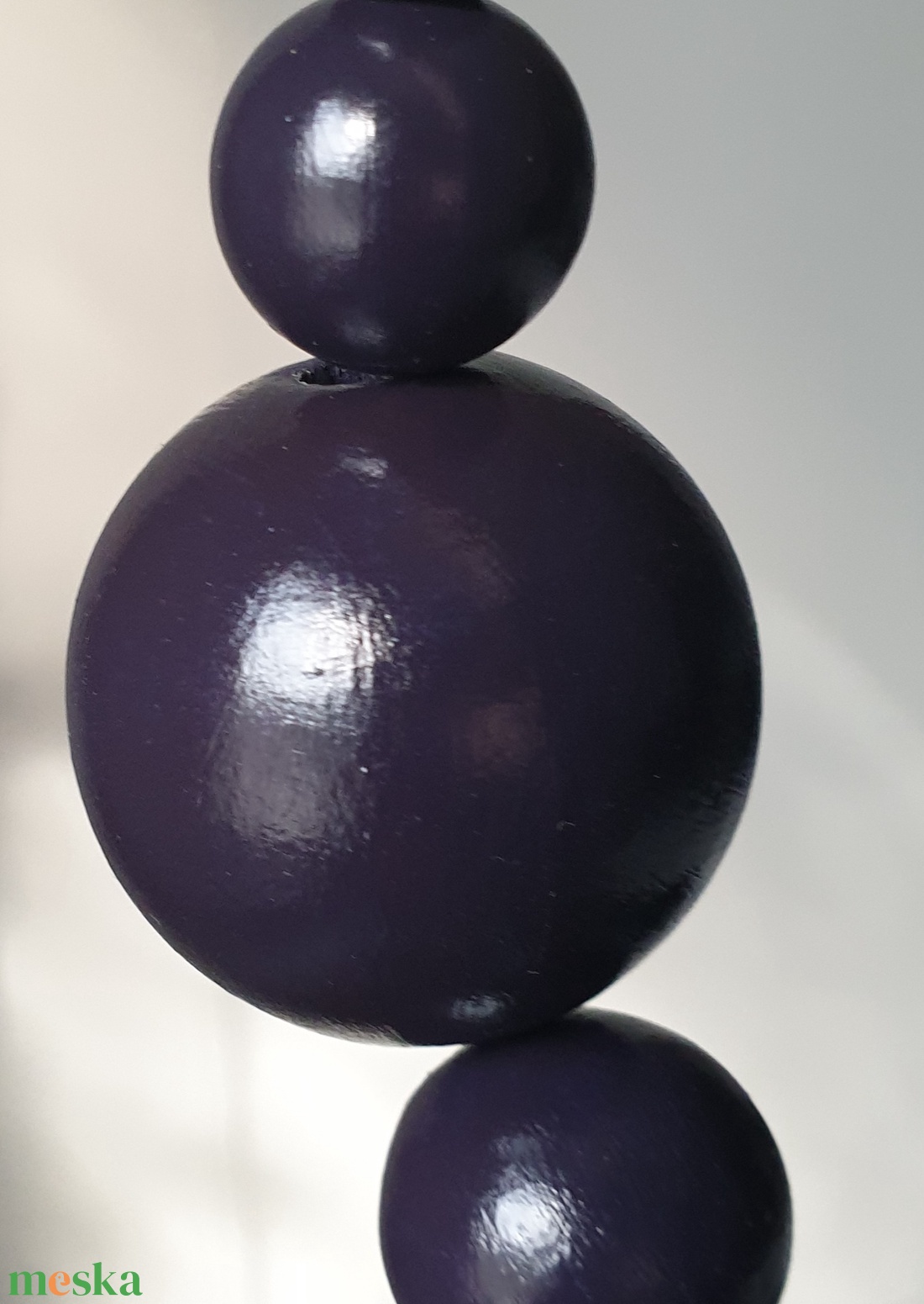  Királylila fa statement kézműves nyaklánc - ROYAL VIOLET  - ékszer - nyaklánc - statement nyaklánc - Meska.hu