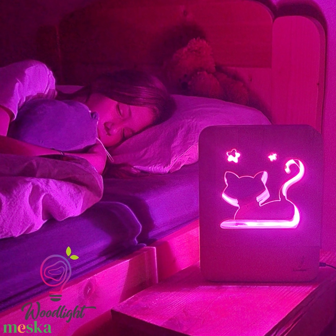 Woodlight Csodalámpa-Cica - otthon & életmód - babaszoba, gyerekszoba - babaszoba dekoráció - Meska.hu