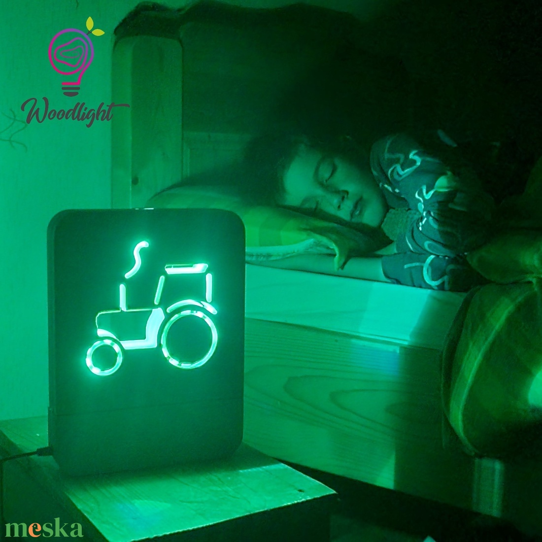 Woodlight Csodalámpa-Traktor - otthon & életmód - babaszoba, gyerekszoba - babaszoba dekoráció - Meska.hu