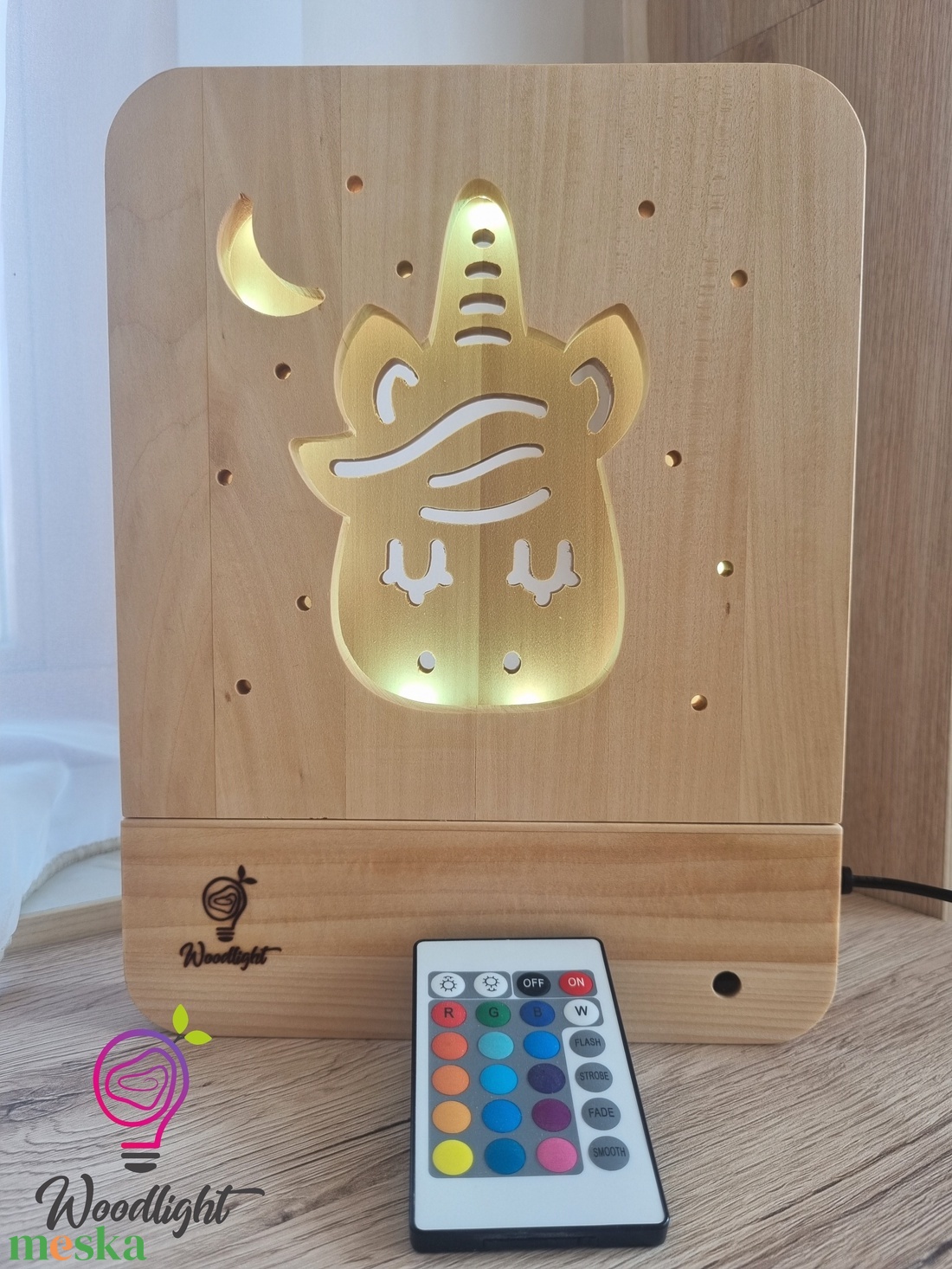 Woodlight Csodalámpa-Unikornis - otthon & életmód - babaszoba, gyerekszoba - babaszoba dekoráció - Meska.hu