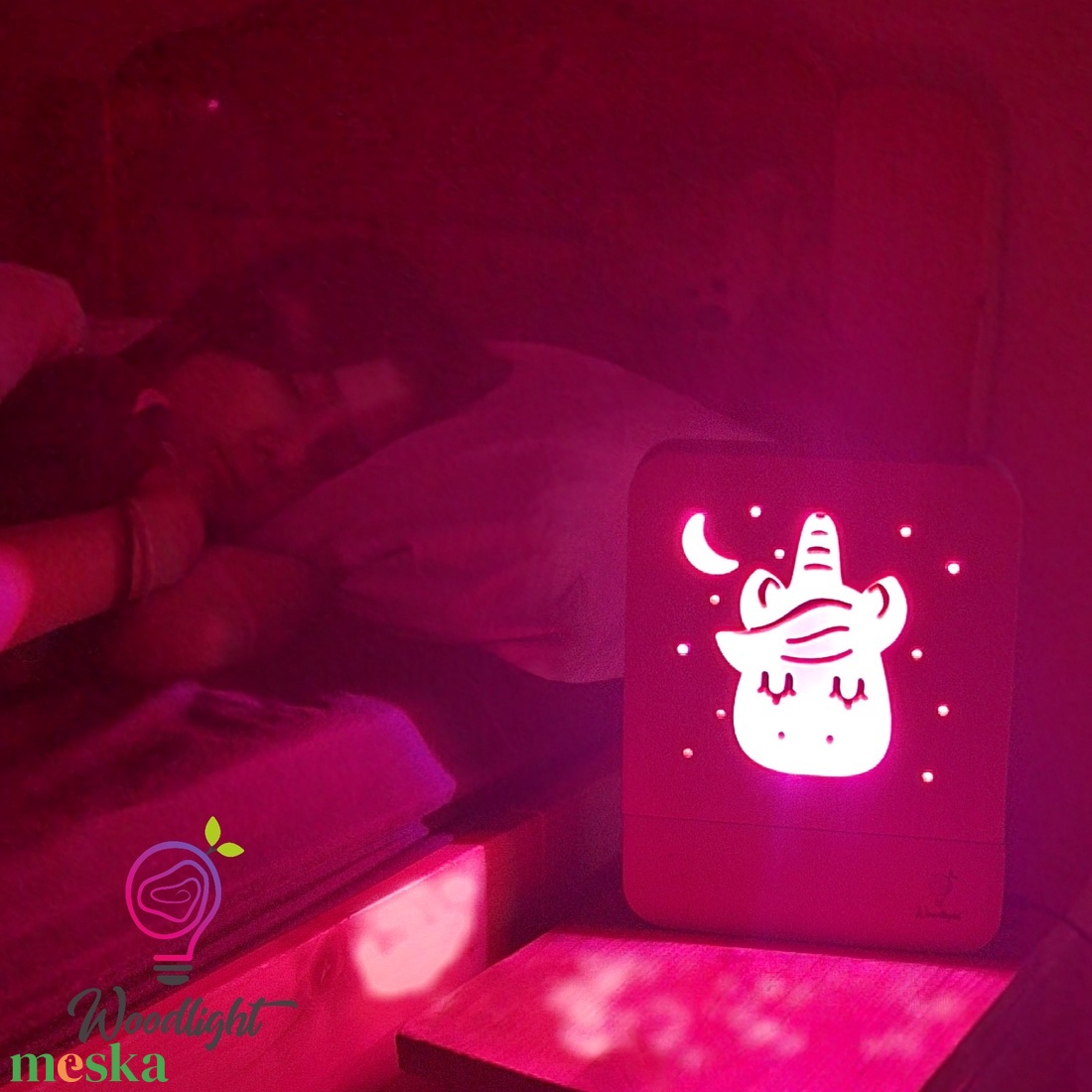 Woodlight Csodalámpa-Unikornis - otthon & életmód - babaszoba, gyerekszoba - babaszoba dekoráció - Meska.hu