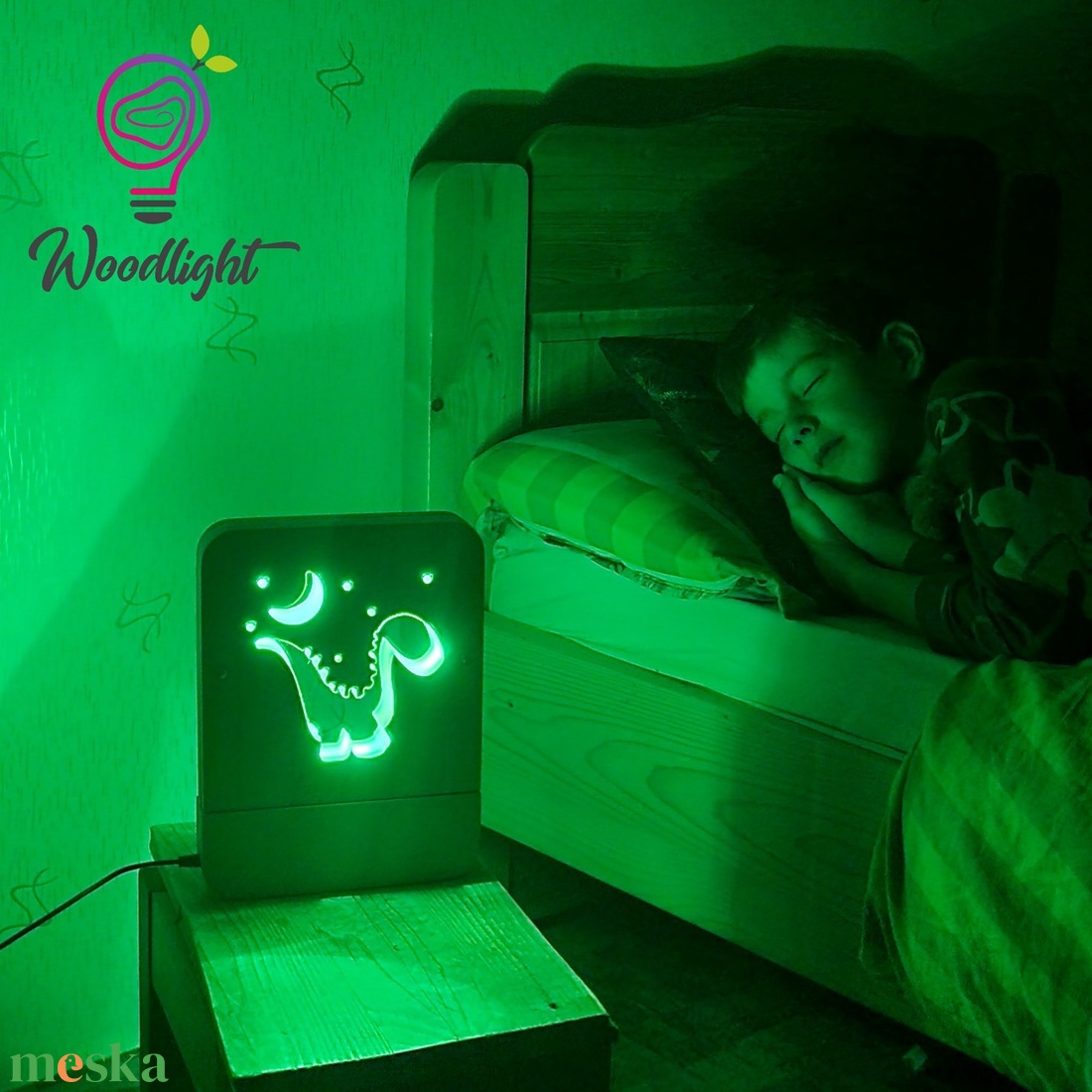 Woodlight Csodalámpa-Dinó - otthon & életmód - babaszoba, gyerekszoba - babaszoba dekoráció - Meska.hu