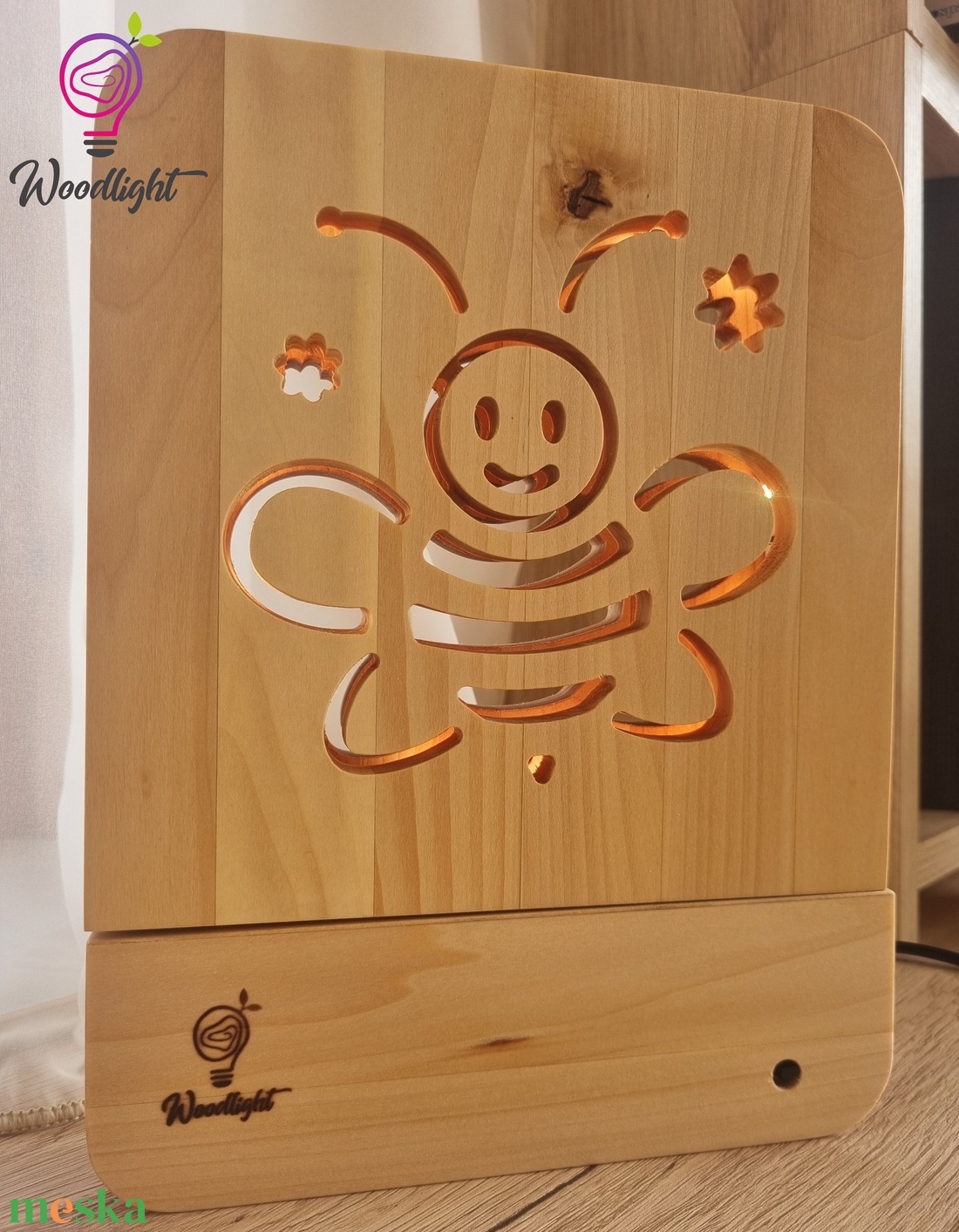 Woodlight Csodalámpa-Méhecske - otthon & életmód - babaszoba, gyerekszoba - babaszoba dekoráció - Meska.hu
