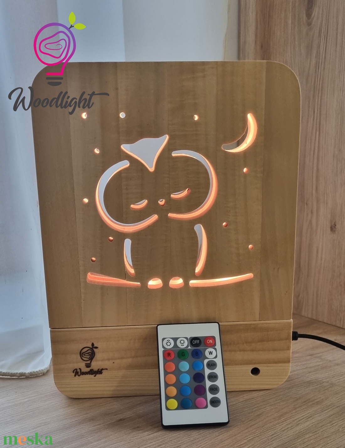 Woodlight Csodalámpa-Bagoly - otthon & életmód - babaszoba, gyerekszoba - babaszoba dekoráció - Meska.hu