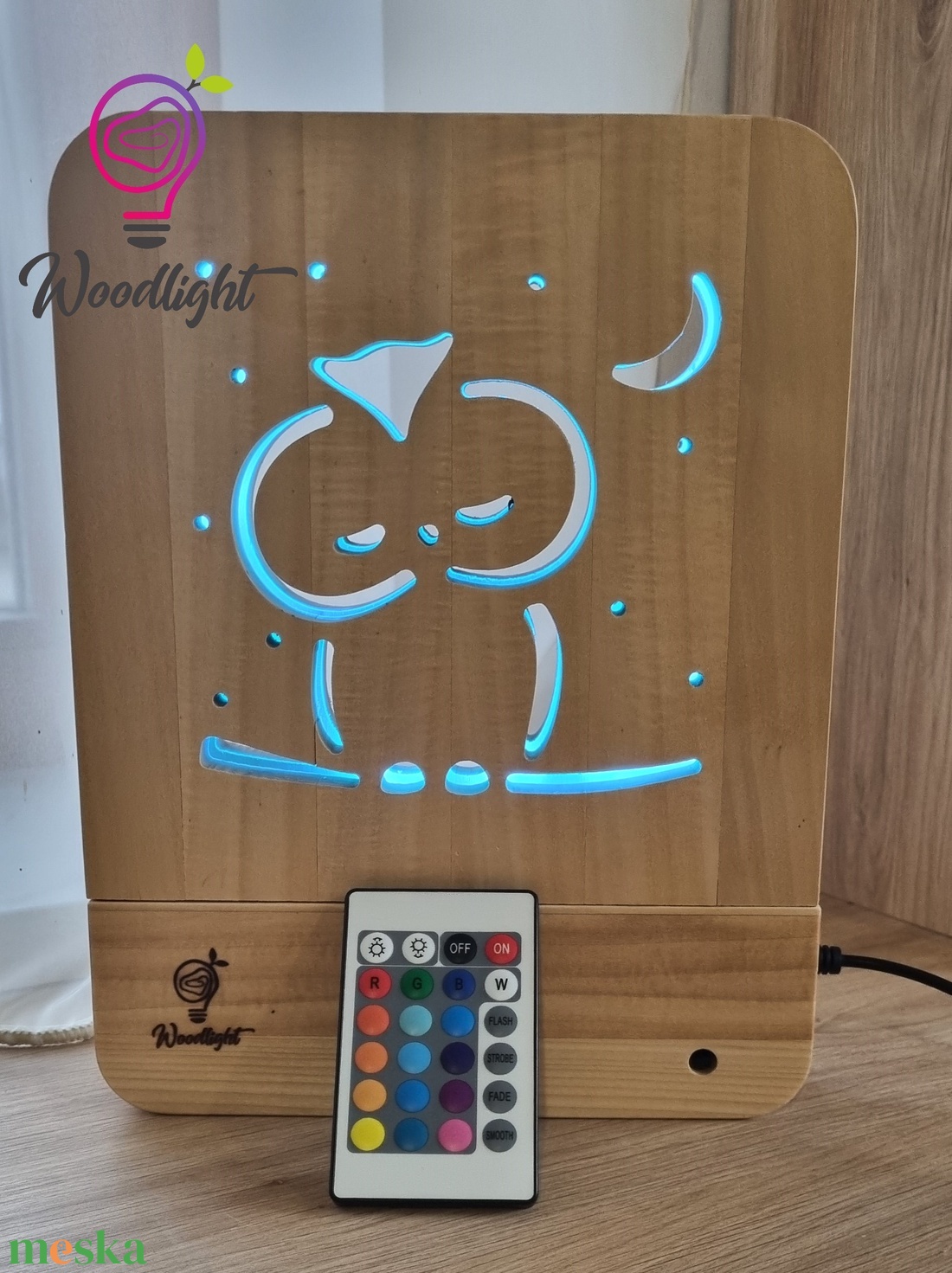 Woodlight Csodalámpa-Bagoly - otthon & életmód - babaszoba, gyerekszoba - babaszoba dekoráció - Meska.hu