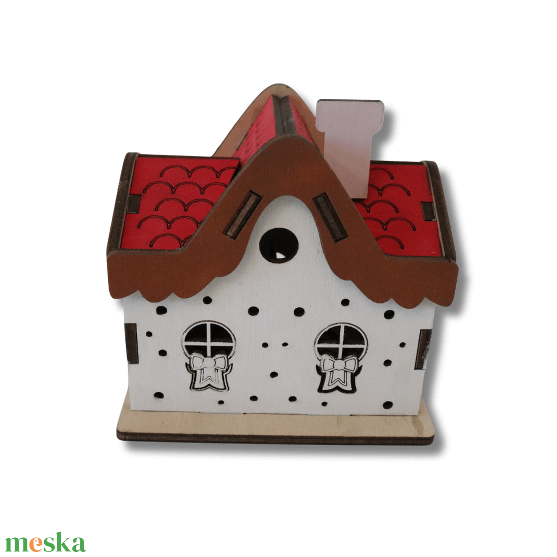 Masnis ház - LED világítással - karácsony - karácsonyi lakásdekoráció - karácsonyi falu, házikó - Meska.hu