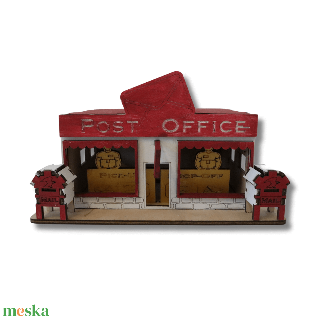 Amerikai posta - LED világítással - karácsony - karácsonyi lakásdekoráció - karácsonyi falu, házikó - Meska.hu