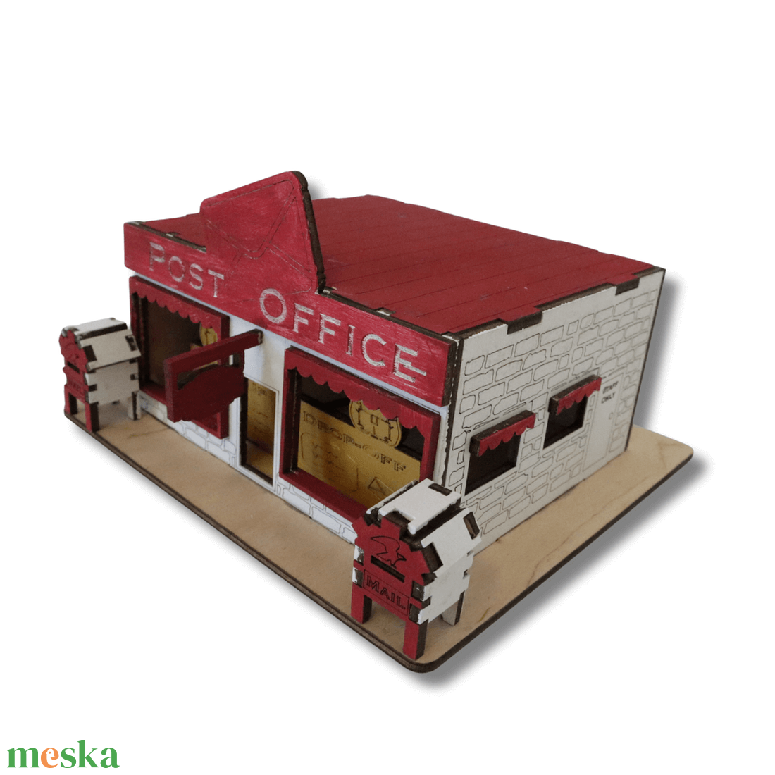 Amerikai posta - LED világítással - karácsony - karácsonyi lakásdekoráció - karácsonyi falu, házikó - Meska.hu