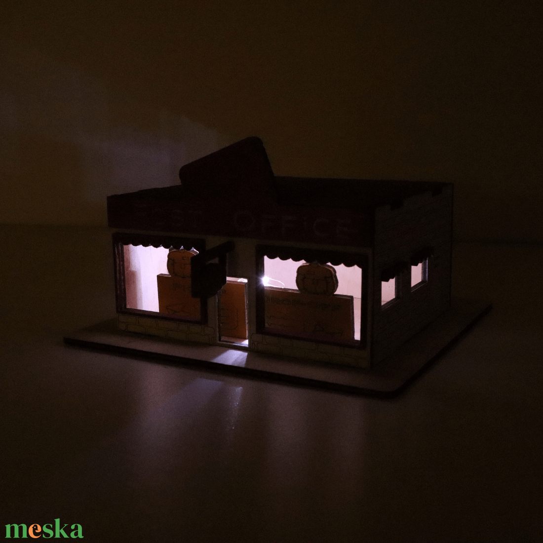 Amerikai posta - LED világítással - karácsony - karácsonyi lakásdekoráció - karácsonyi falu, házikó - Meska.hu