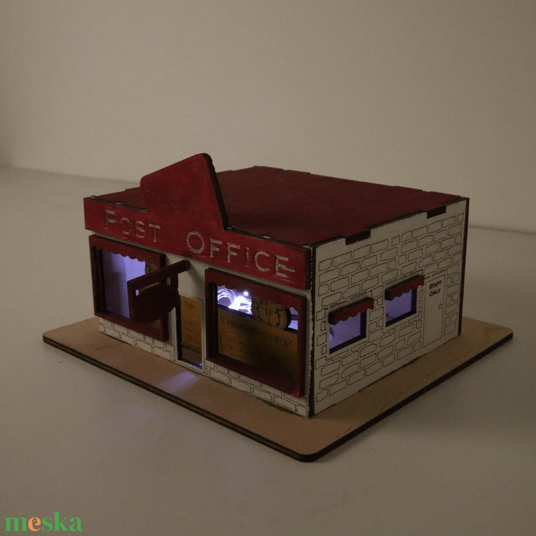 Amerikai posta - LED világítással - karácsony - karácsonyi lakásdekoráció - karácsonyi falu, házikó - Meska.hu