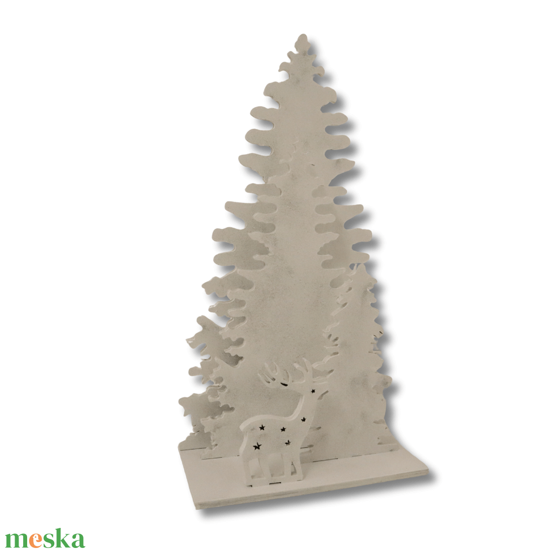 Fenyő erdő, csillámos - LED világítással - karácsony - karácsonyi lakásdekoráció - karácsonyi lakásdíszek - Meska.hu