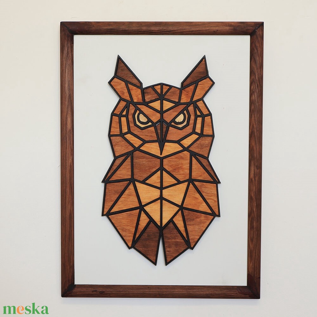 Polygon falikép lakásdekoráció - bagoly - otthon & életmód - dekoráció - fali és függő dekoráció - falra akasztható dekor - Meska.hu