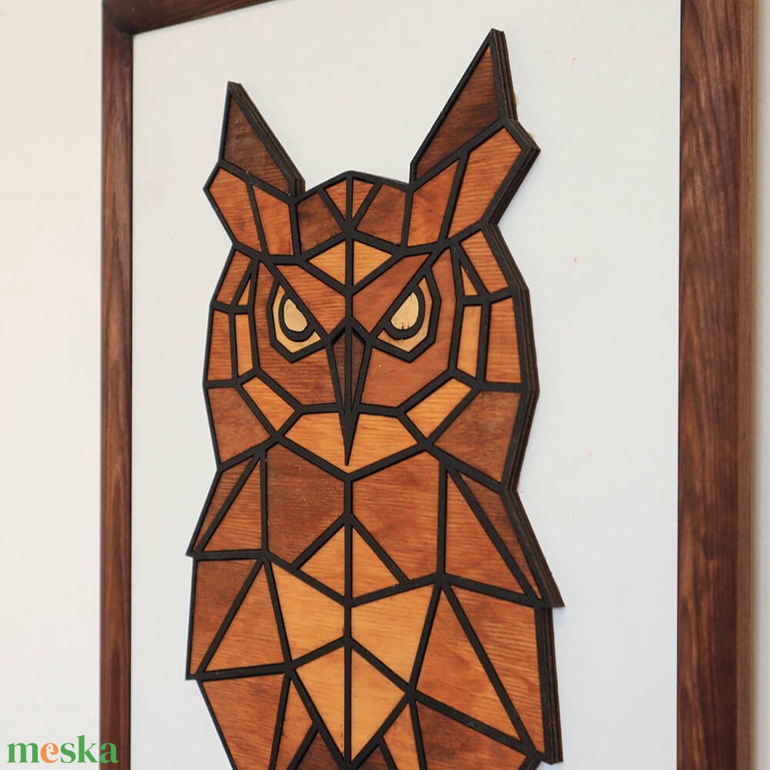 Polygon falikép lakásdekoráció - bagoly - otthon & életmód - dekoráció - fali és függő dekoráció - falra akasztható dekor - Meska.hu