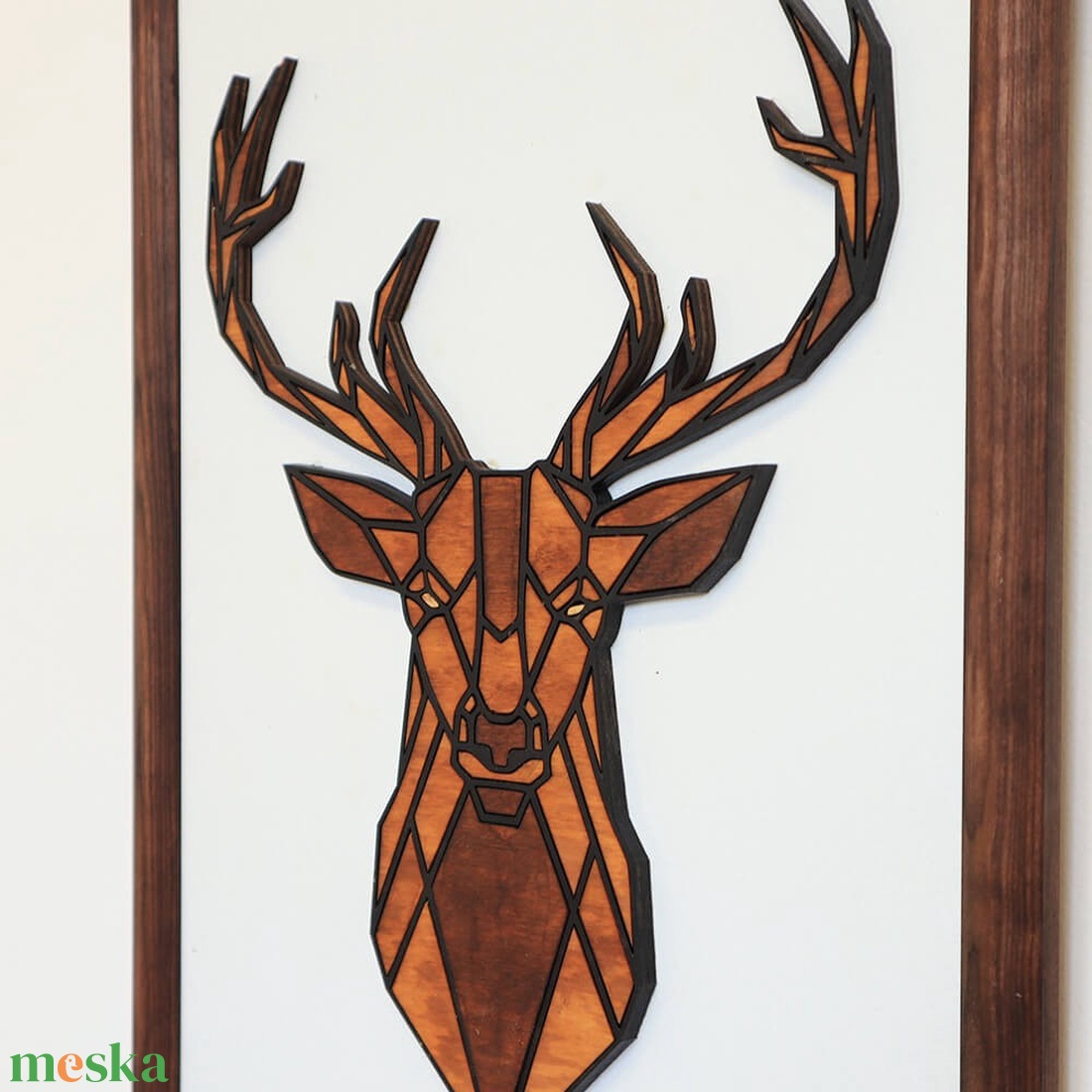 Polygon falikép lakásdekoráció - szarvas - otthon & életmód - dekoráció - fali és függő dekoráció - falra akasztható dekor - Meska.hu