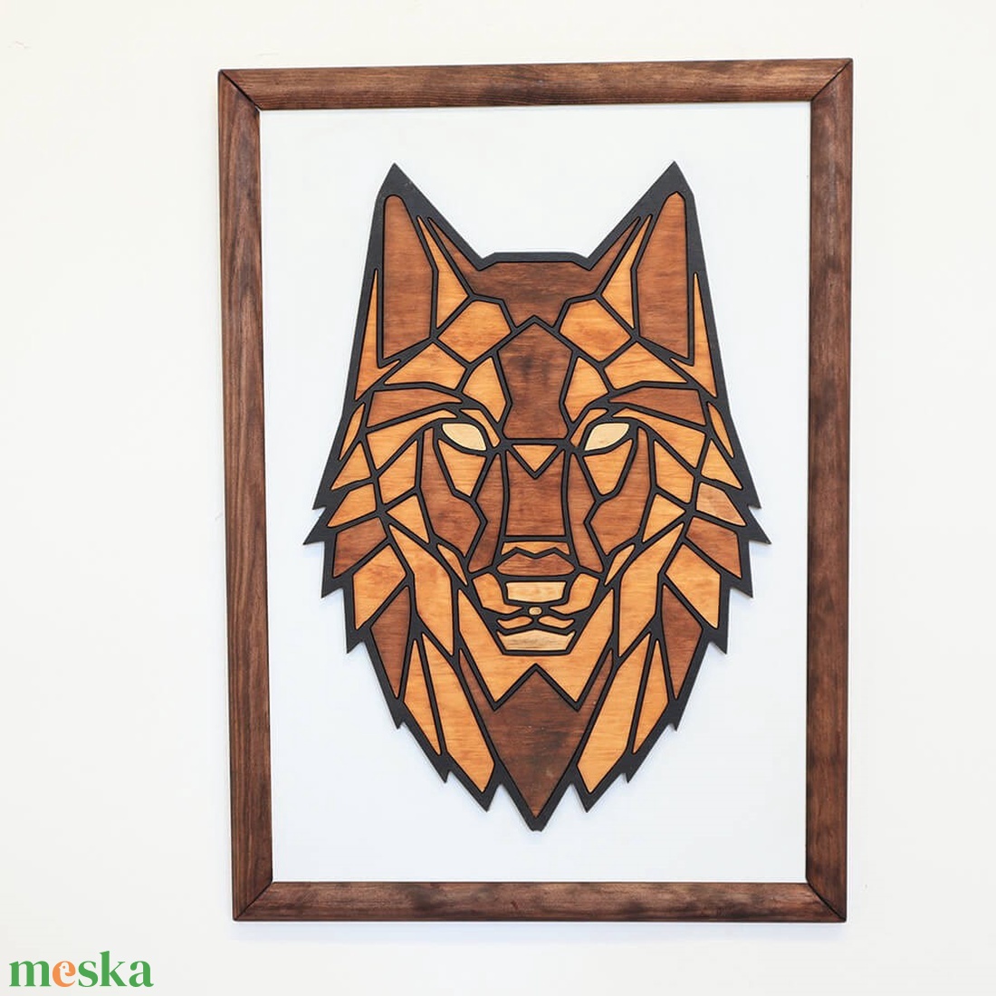 Polygon falikép lakásdekoráció - farkas - otthon & életmód - dekoráció - fali és függő dekoráció - falra akasztható dekor - Meska.hu