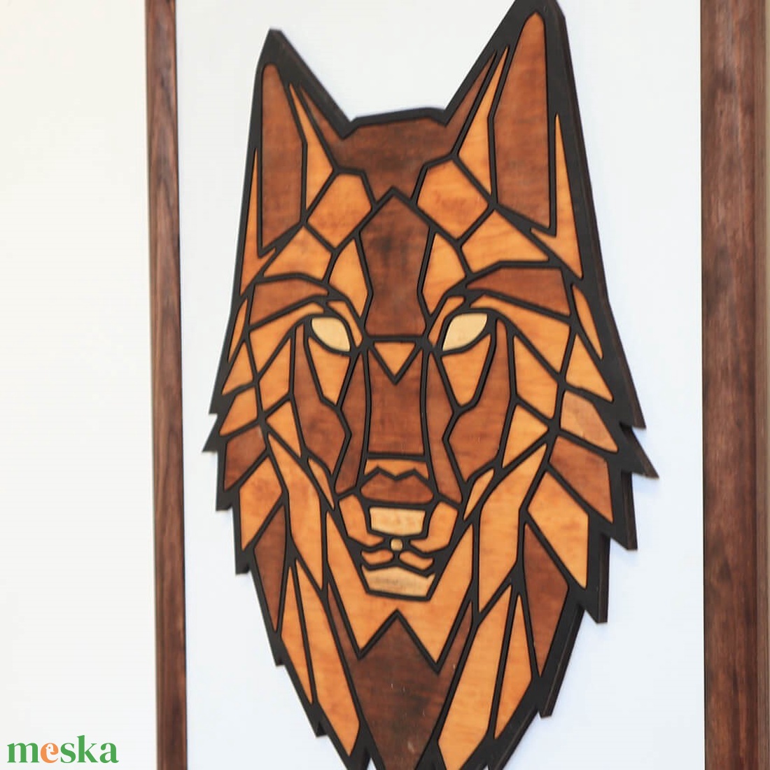 Polygon falikép lakásdekoráció - farkas - otthon & életmód - dekoráció - fali és függő dekoráció - falra akasztható dekor - Meska.hu