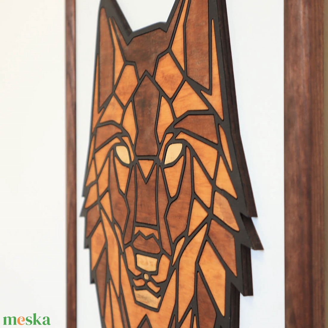 Polygon falikép lakásdekoráció - farkas - otthon & életmód - dekoráció - fali és függő dekoráció - falra akasztható dekor - Meska.hu