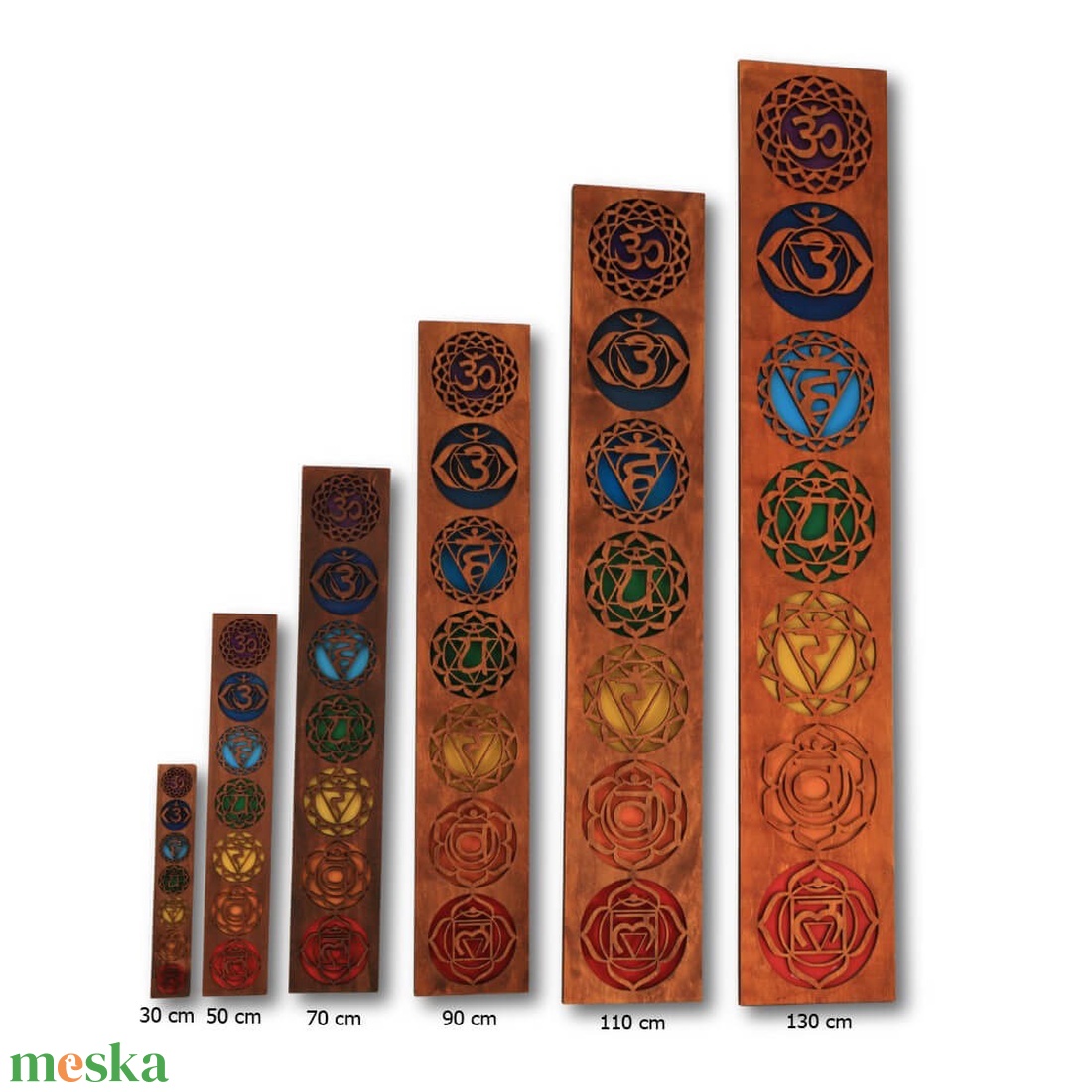 Csakra sor - nagy fali dísz - otthon & életmód - dekoráció - fali és függő dekoráció - falra akasztható dekor - Meska.hu