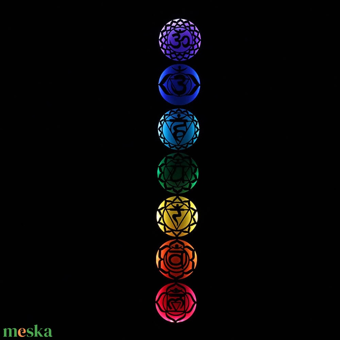 Csakra lámpa - fali dísz - otthon & életmód - dekoráció - spiritualitás - mandala - Meska.hu