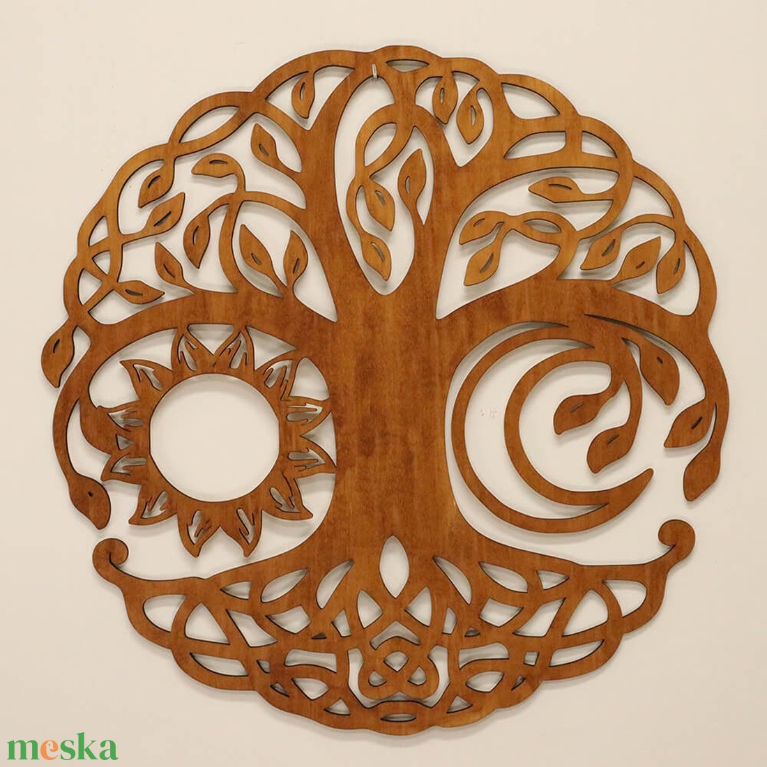 Életfa falikép - Nappal, holddal - otthon & életmód - dekoráció - kép & falikép - fából készült kép - Meska.hu